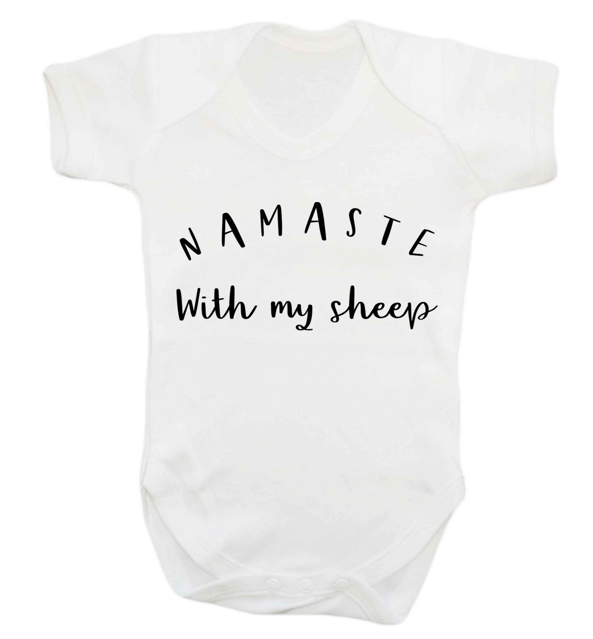 Namaste with my sheep Baby Vest white 18-24 months