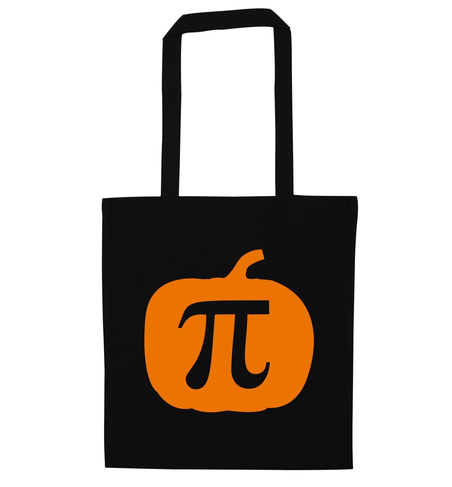 Pumpkin Pi black tote bag