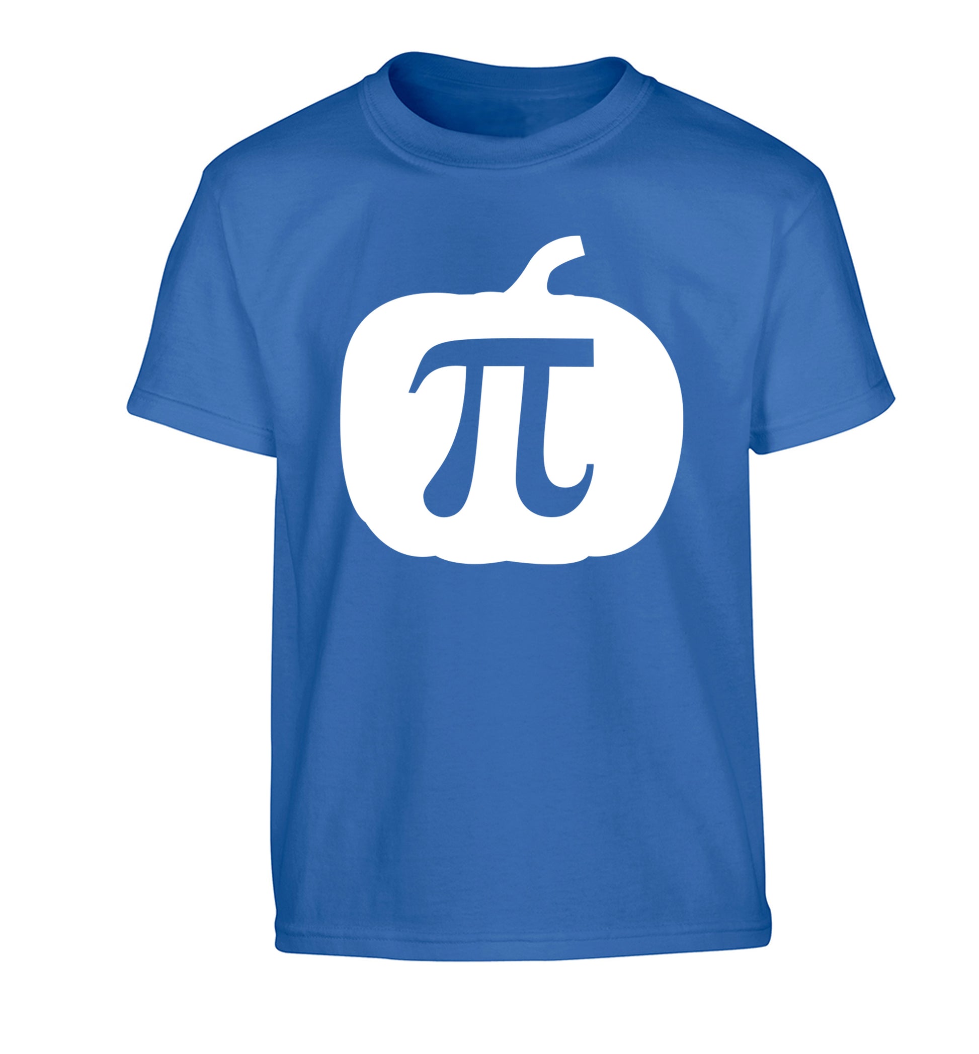 Pumpkin Pi Children's blue Tshirt 12-13 Years