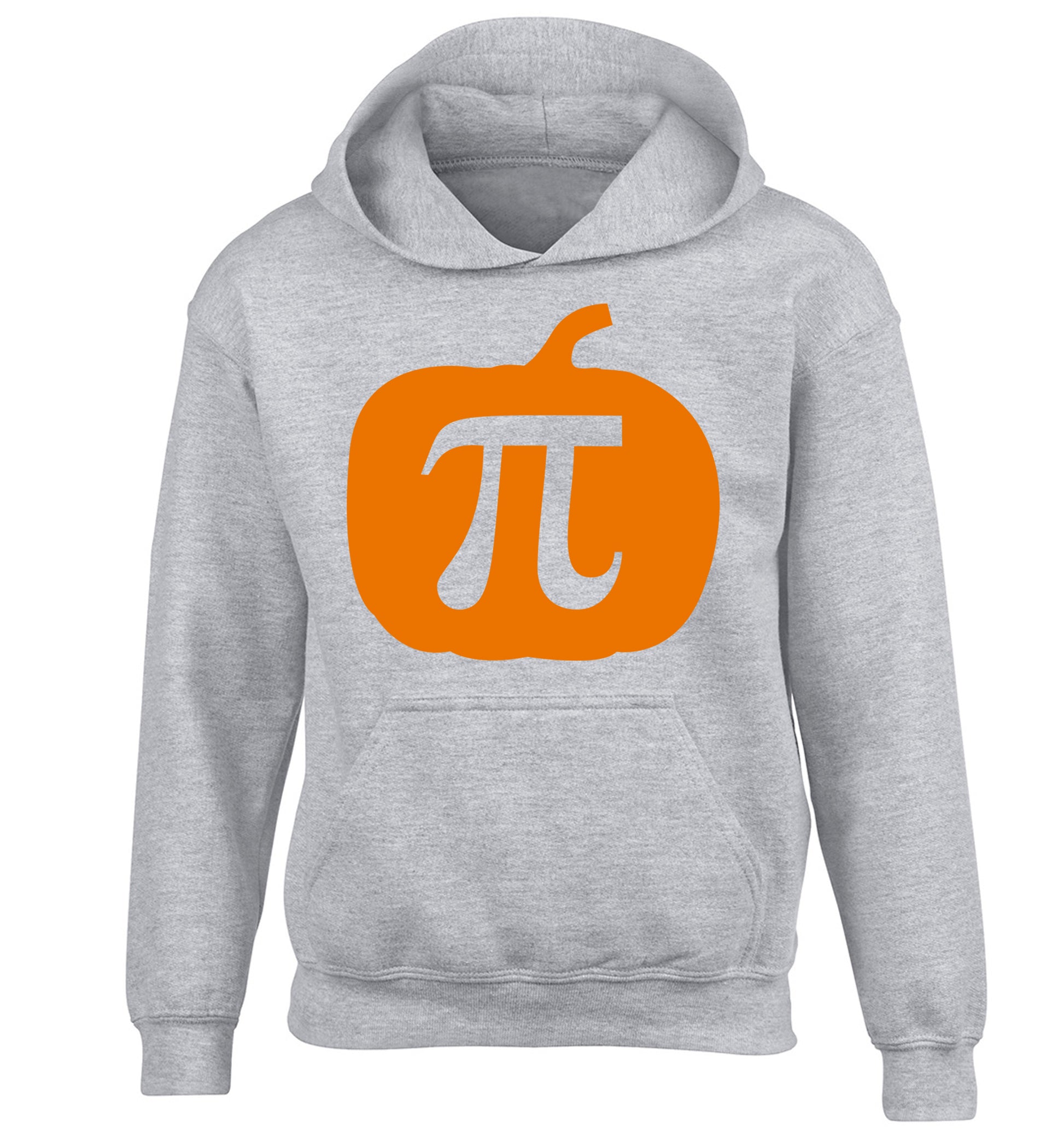 Pumpkin Pi children's grey hoodie 12-13 Years