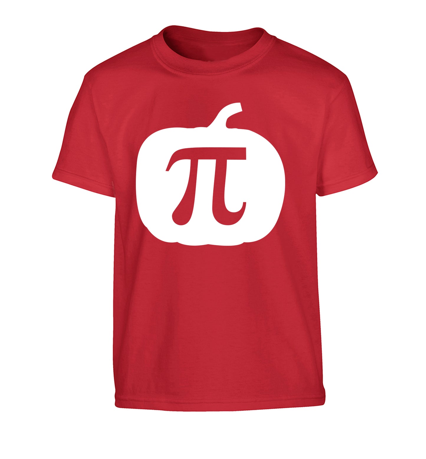 Pumpkin Pi Children's red Tshirt 12-13 Years