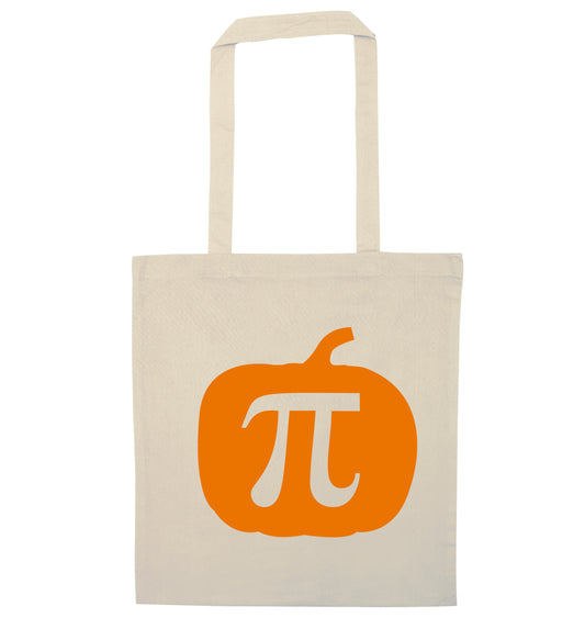 Pumpkin Pi natural tote bag
