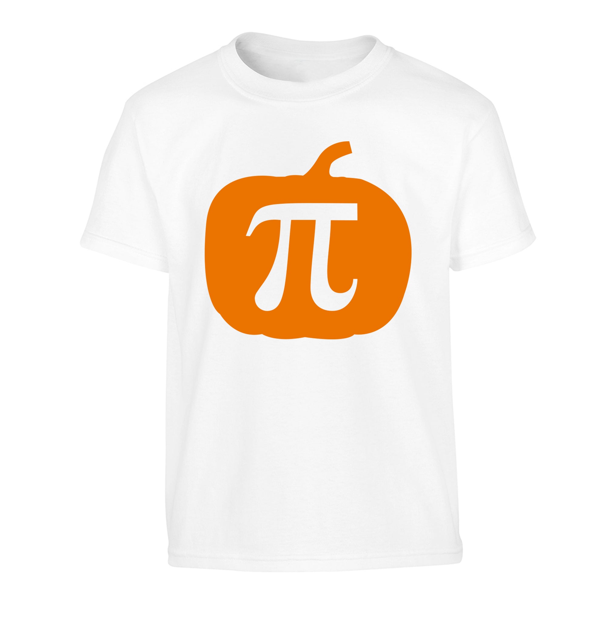 Pumpkin Pi Children's white Tshirt 12-13 Years