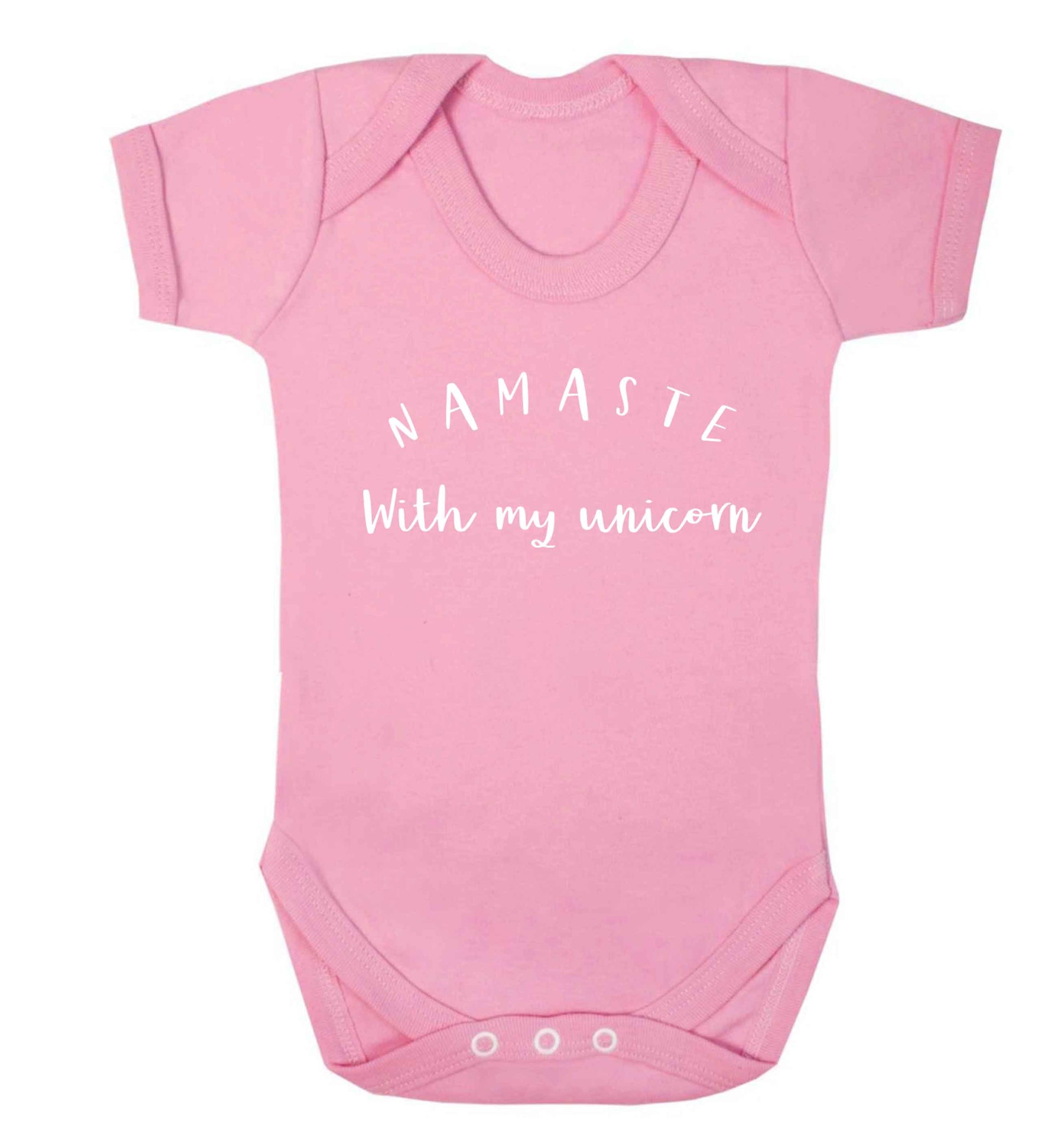Namaste with my unicorn Baby Vest pale pink 18-24 months