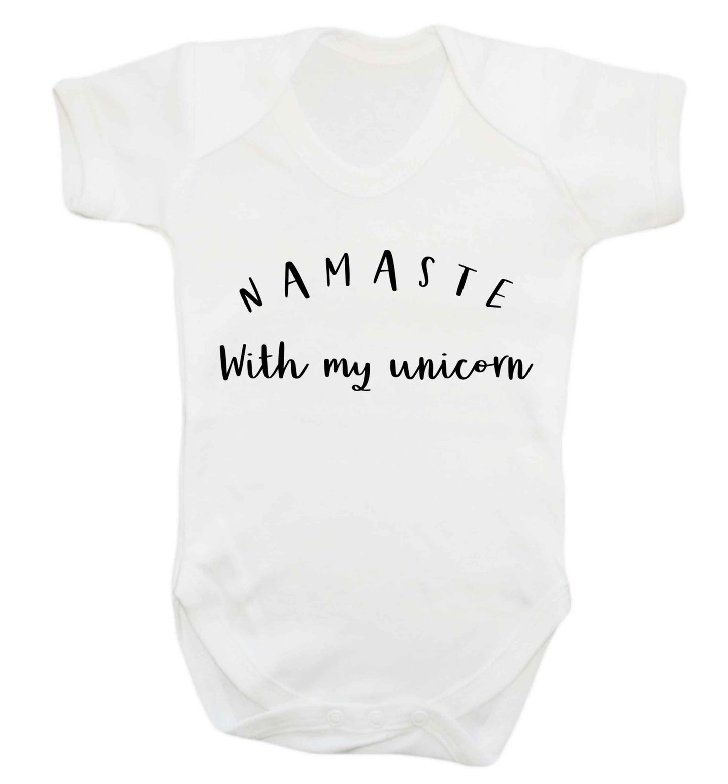 Namaste with my unicorn Baby Vest white 18-24 months
