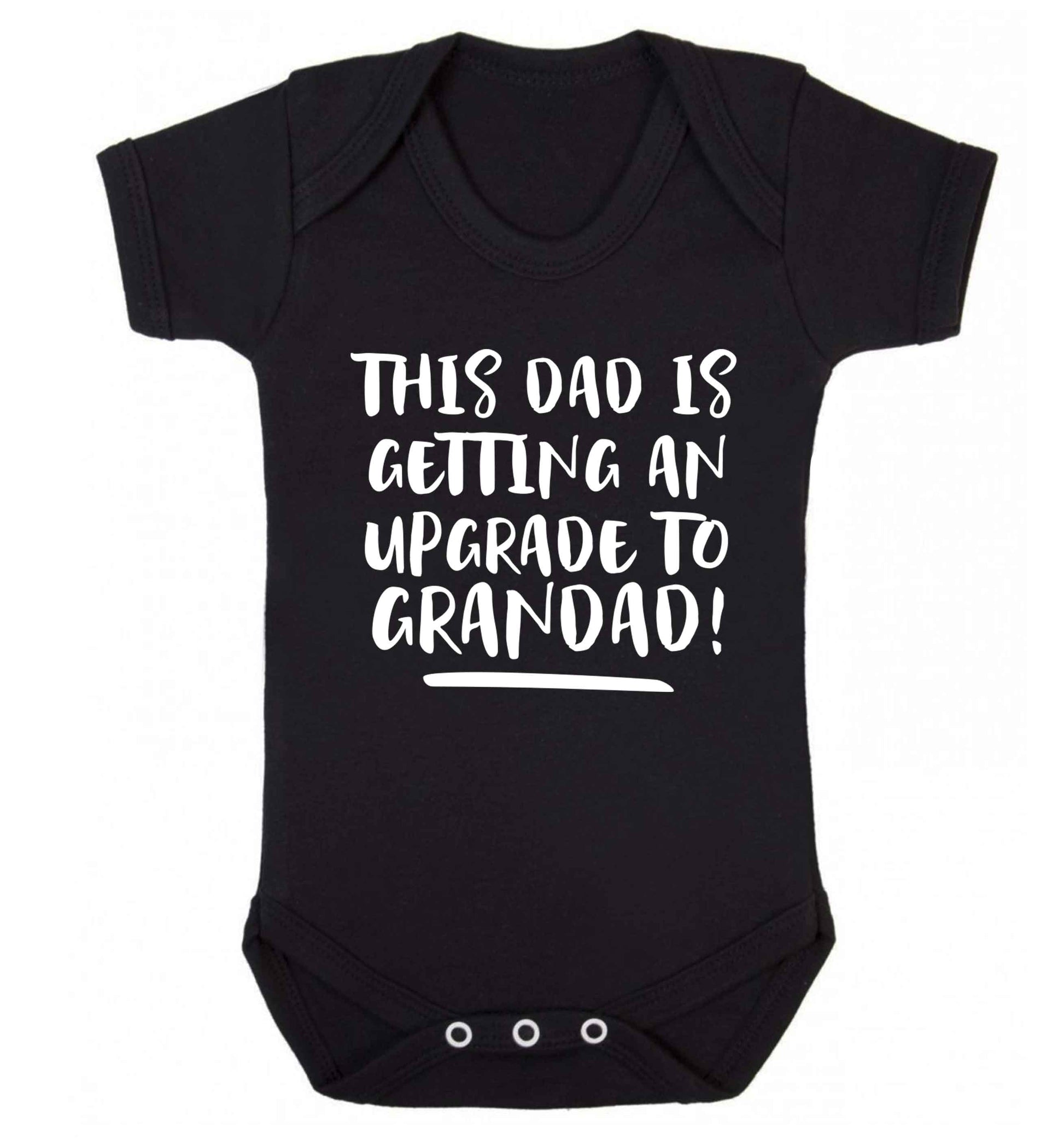 This dad is getting an upgrade to grandad! Baby Vest black 18-24 months