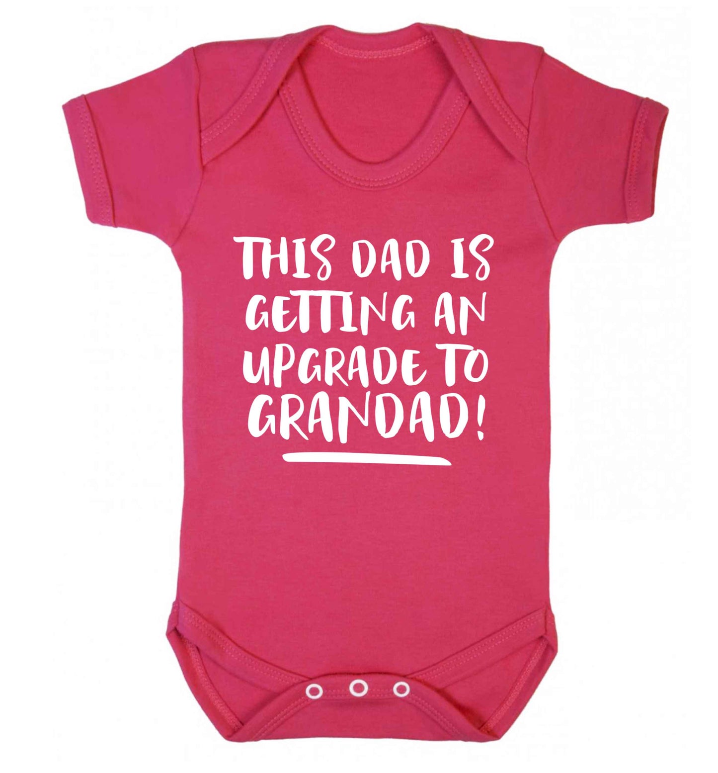 This dad is getting an upgrade to grandad! Baby Vest dark pink 18-24 months