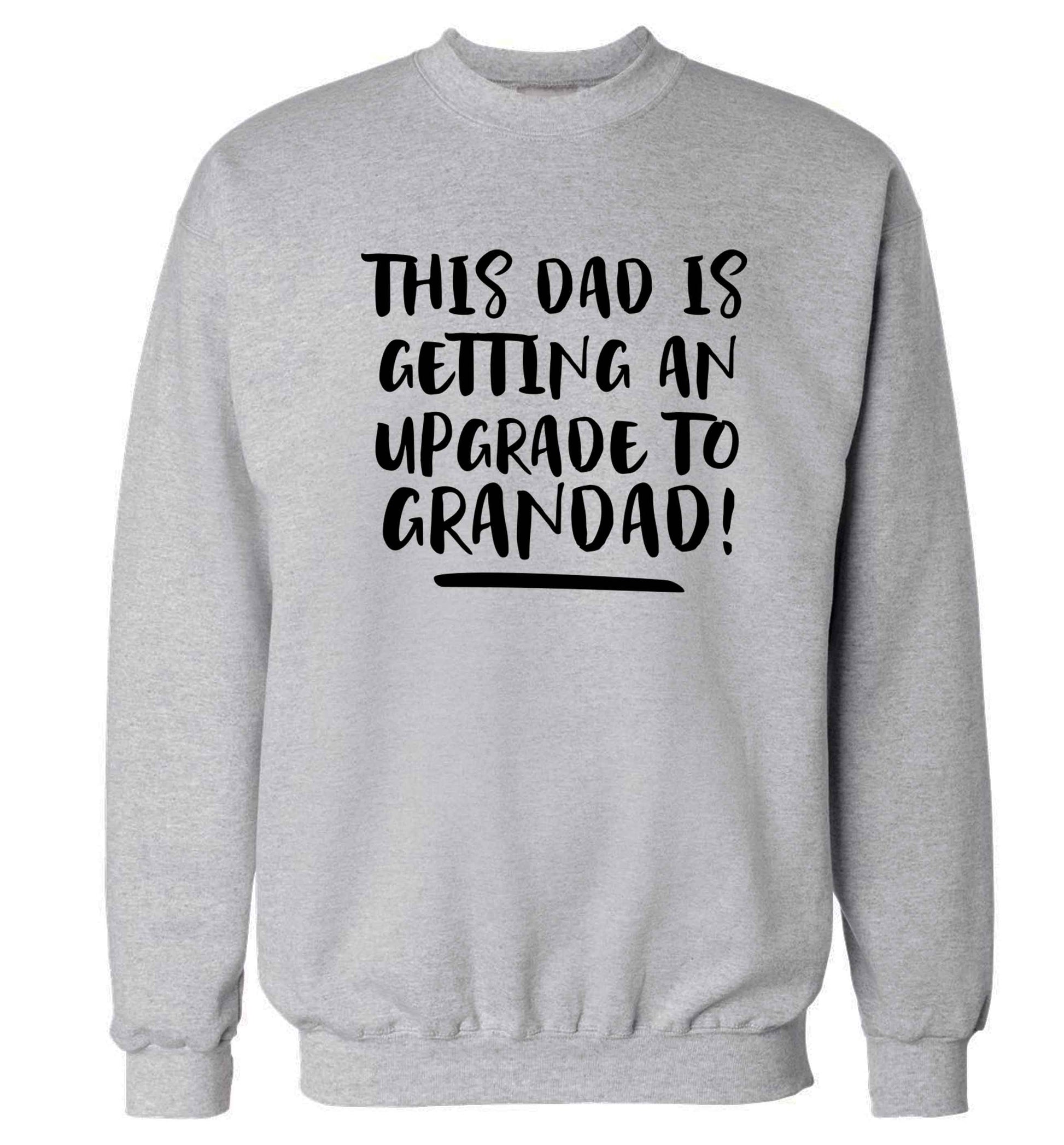 This dad is getting an upgrade to grandad! Adult's unisex grey Sweater 2XL
