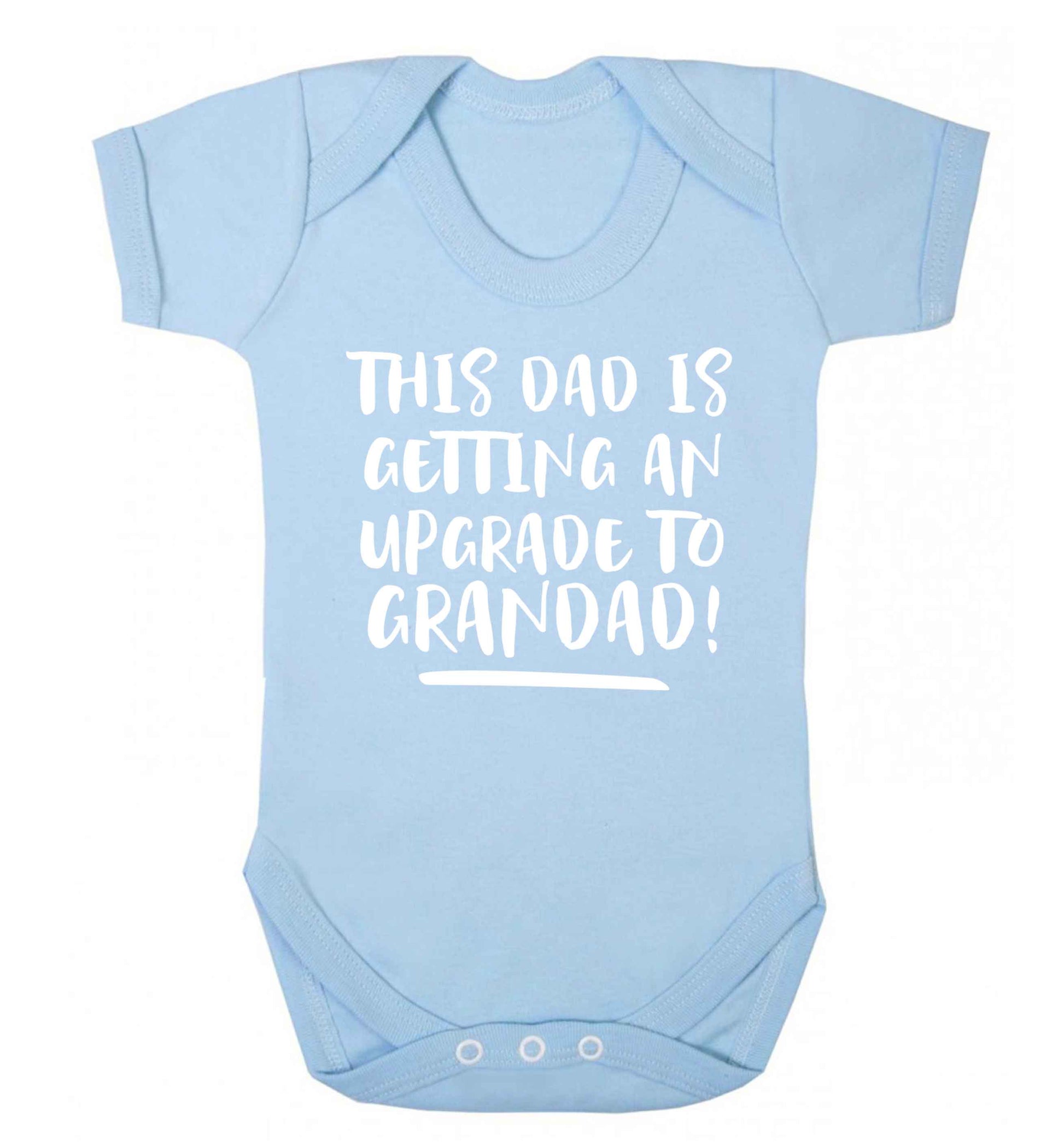 This dad is getting an upgrade to grandad! Baby Vest pale blue 18-24 months