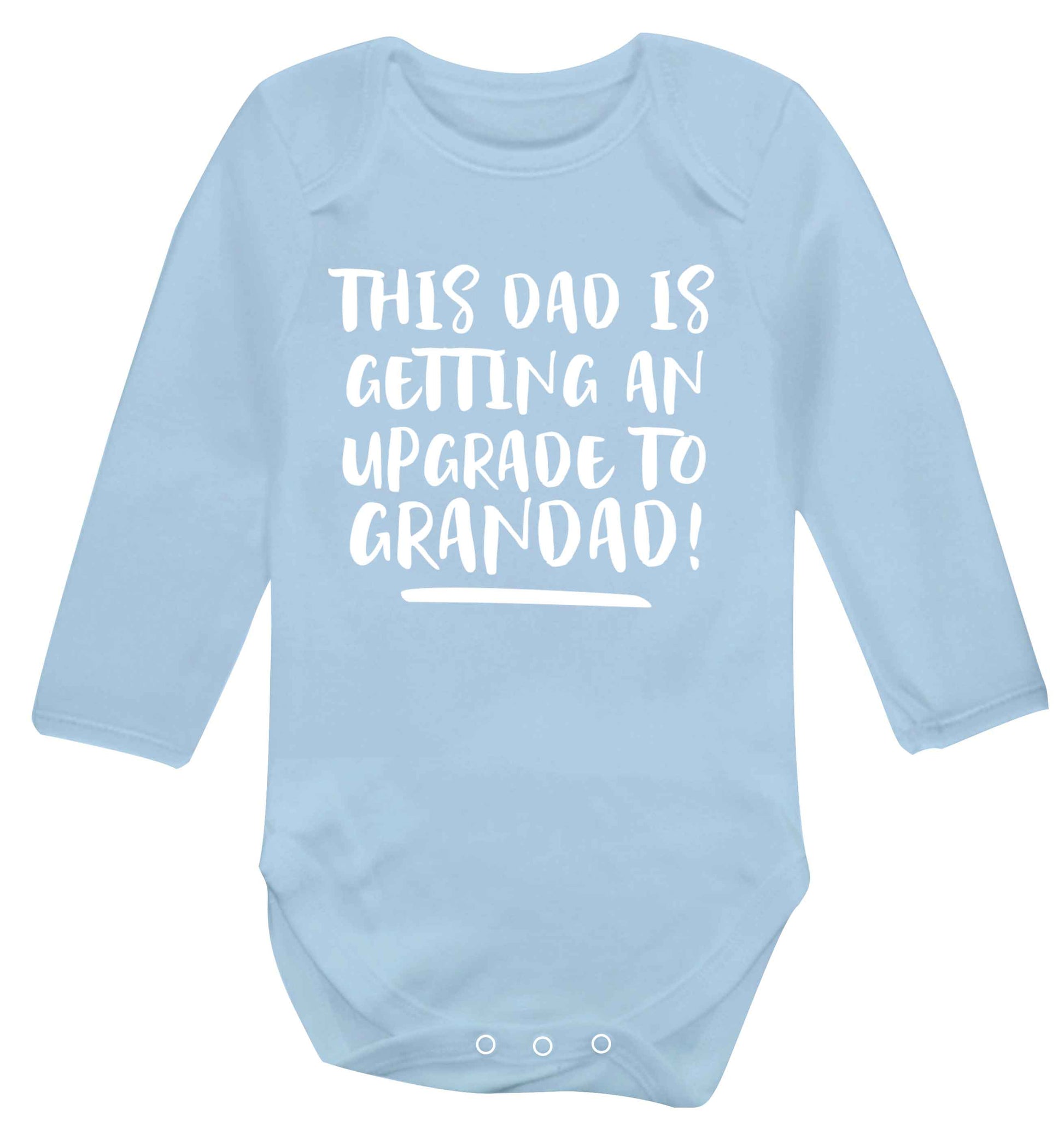 This dad is getting an upgrade to grandad! Baby Vest long sleeved pale blue 6-12 months