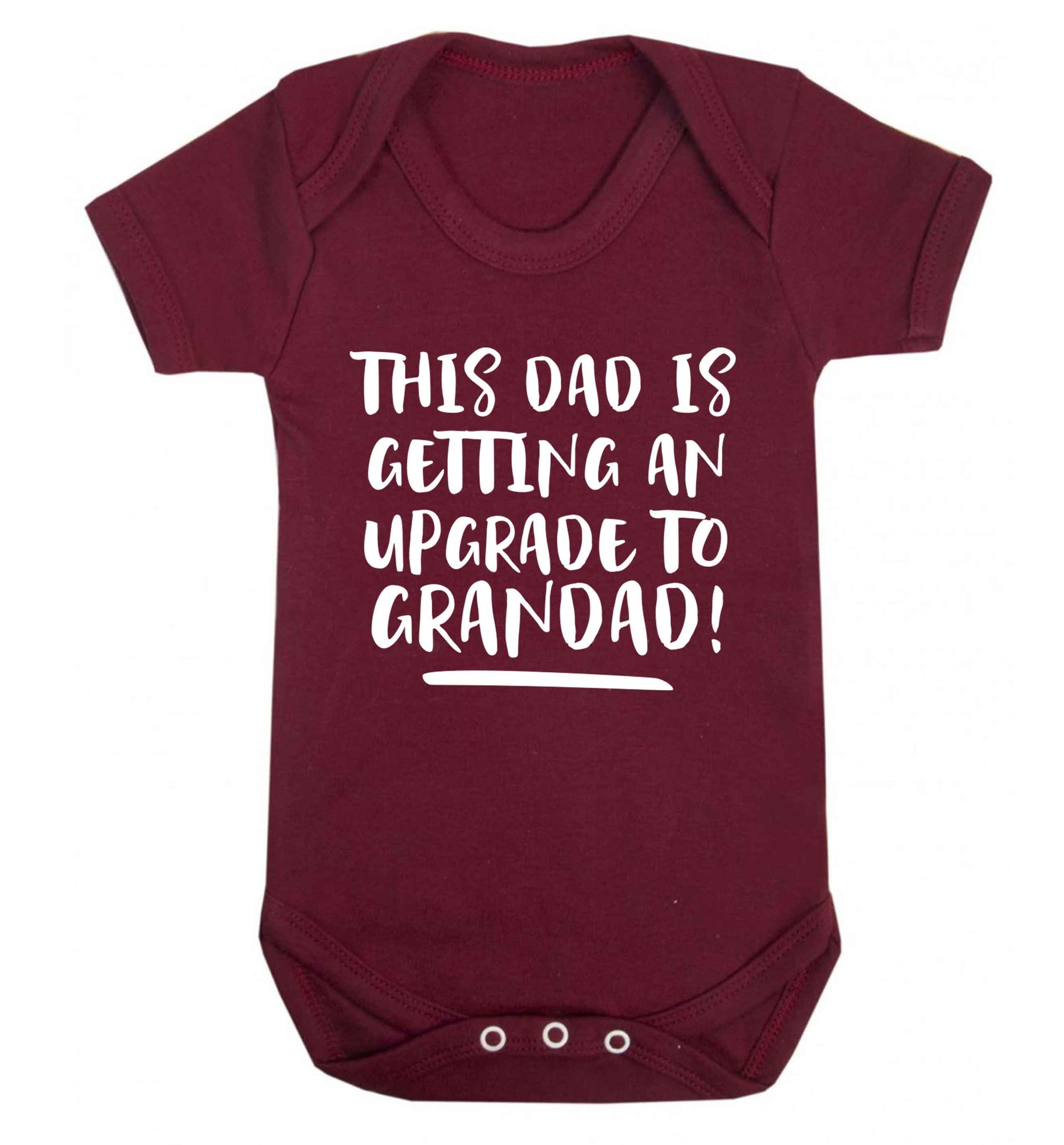 This dad is getting an upgrade to grandad! Baby Vest maroon 18-24 months