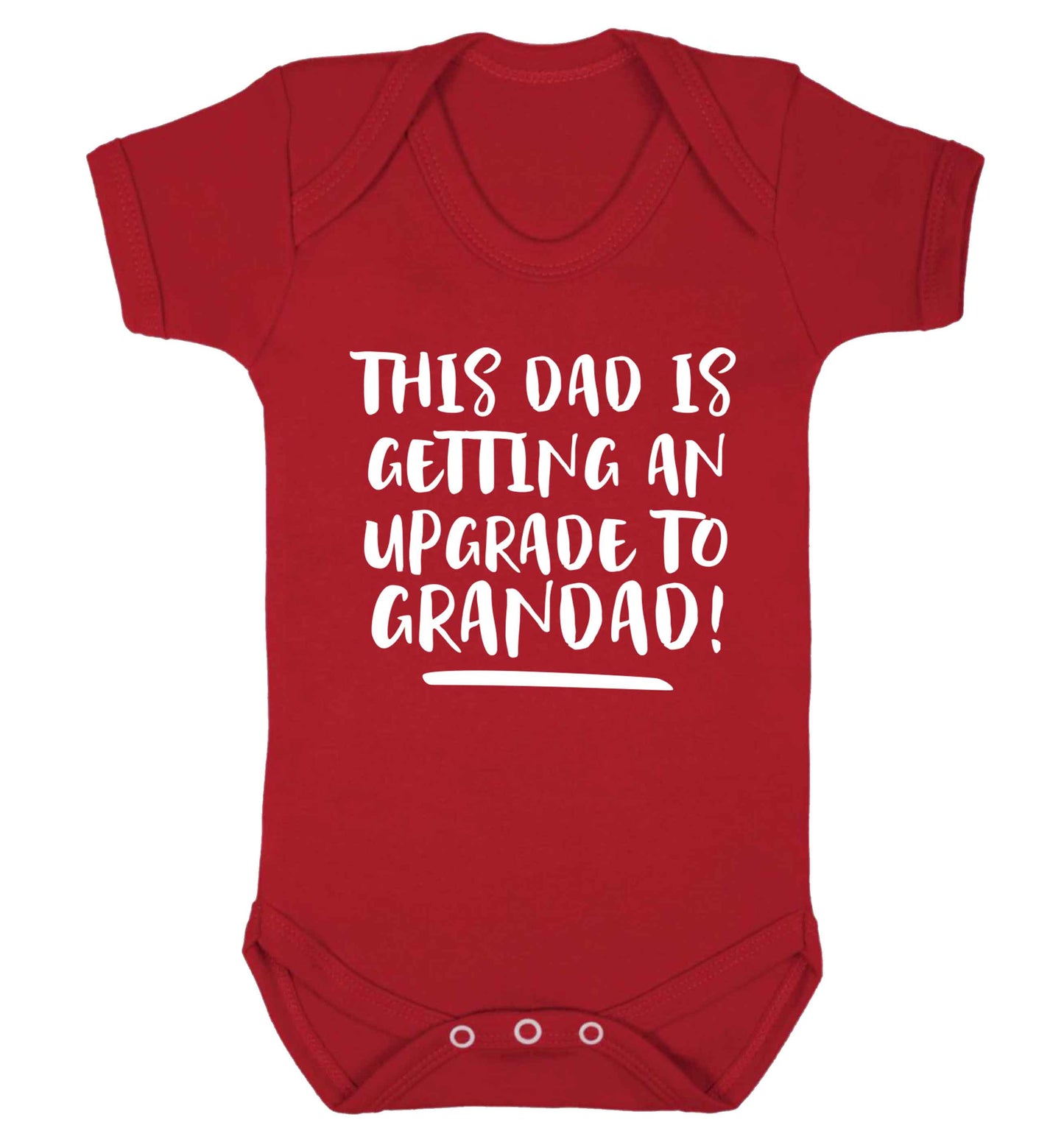 This dad is getting an upgrade to grandad! Baby Vest red 18-24 months