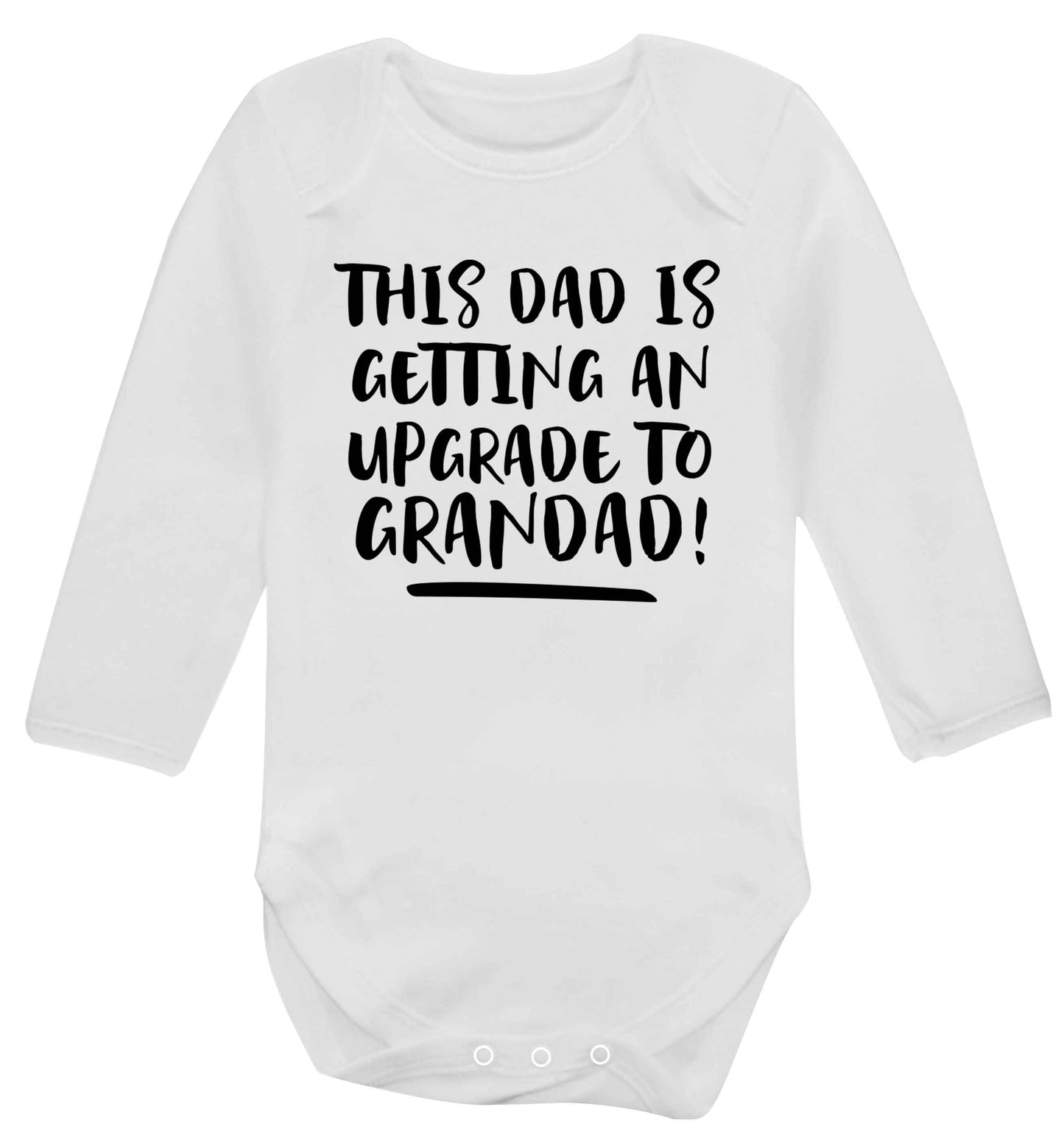 This dad is getting an upgrade to grandad! Baby Vest long sleeved white 6-12 months
