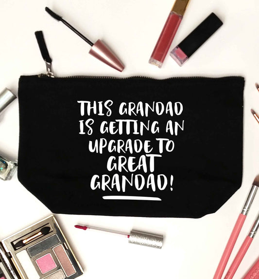 This grandad is getting an upgrade to great grandad! black makeup bag