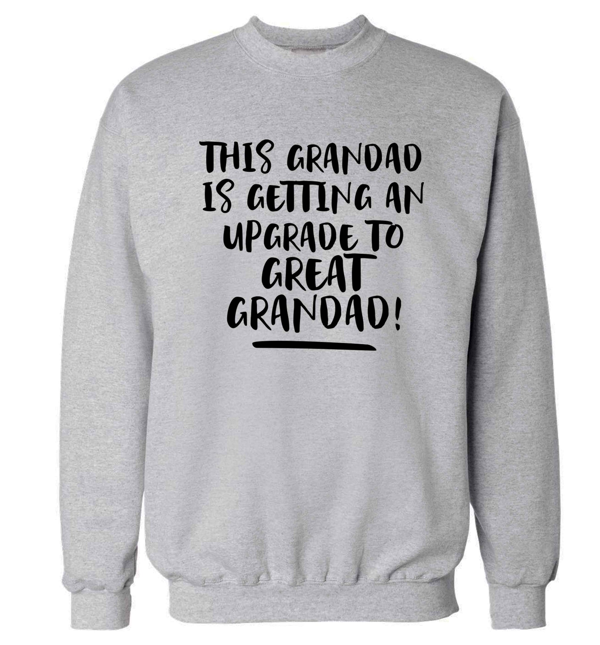 This grandad is getting an upgrade to great grandad! Adult's unisex grey Sweater 2XL