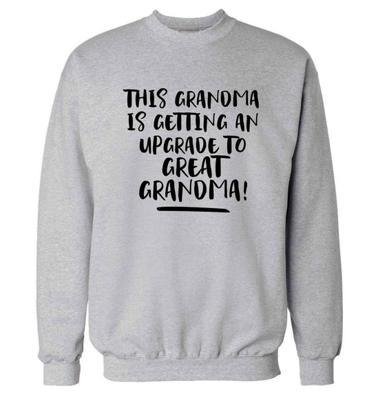This grandma is getting an upgrade to great grandma! Adult's unisex grey Sweater 2XL