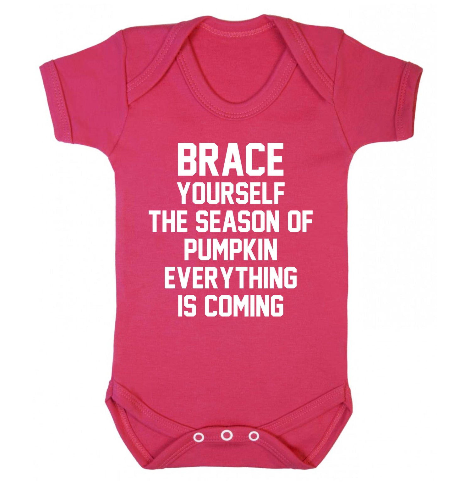 Brace yourself the season of pumpkin everything is coming Baby Vest dark pink 18-24 months