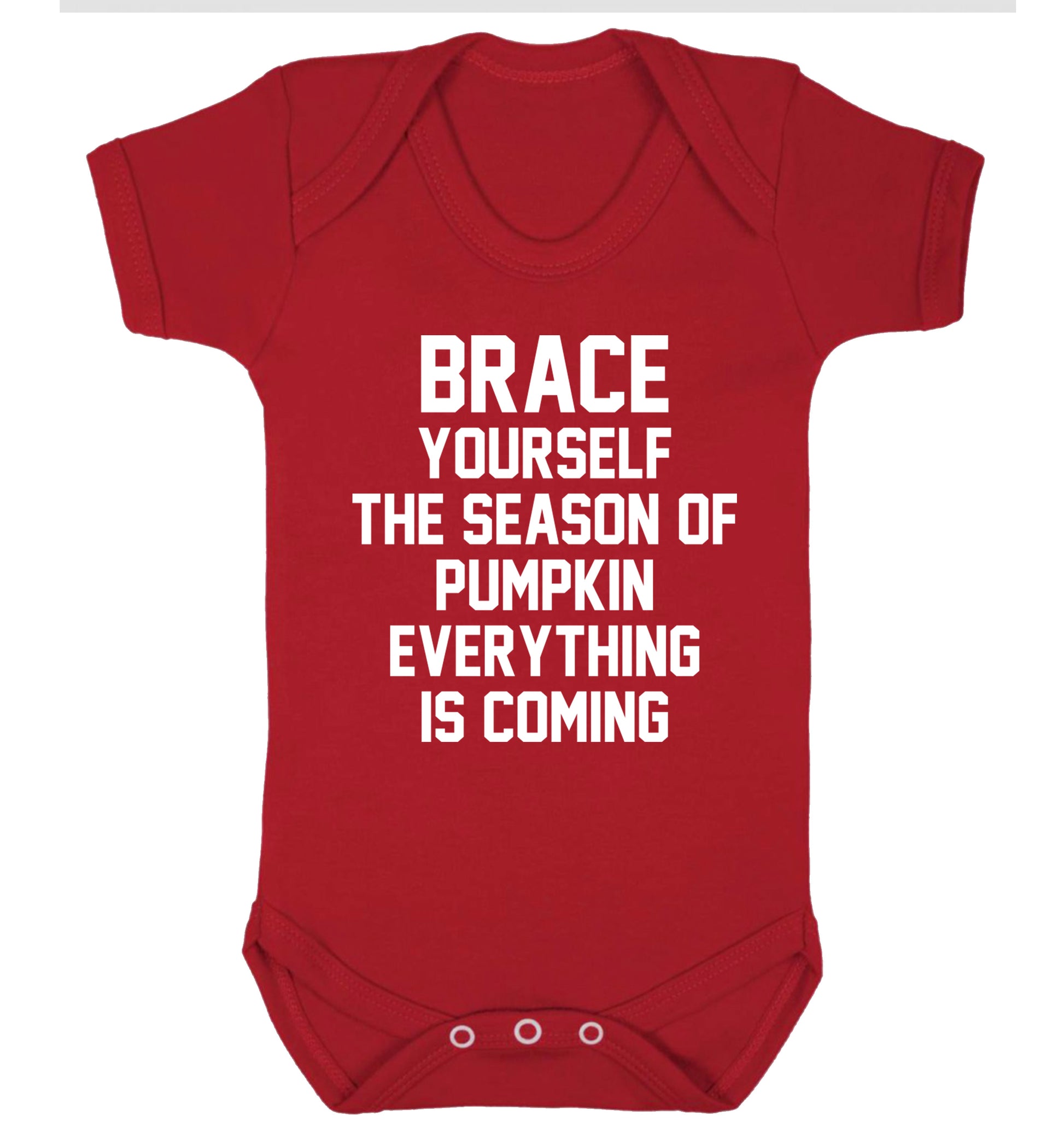 Brace yourself the season of pumpkin everything is coming Baby Vest red 18-24 months