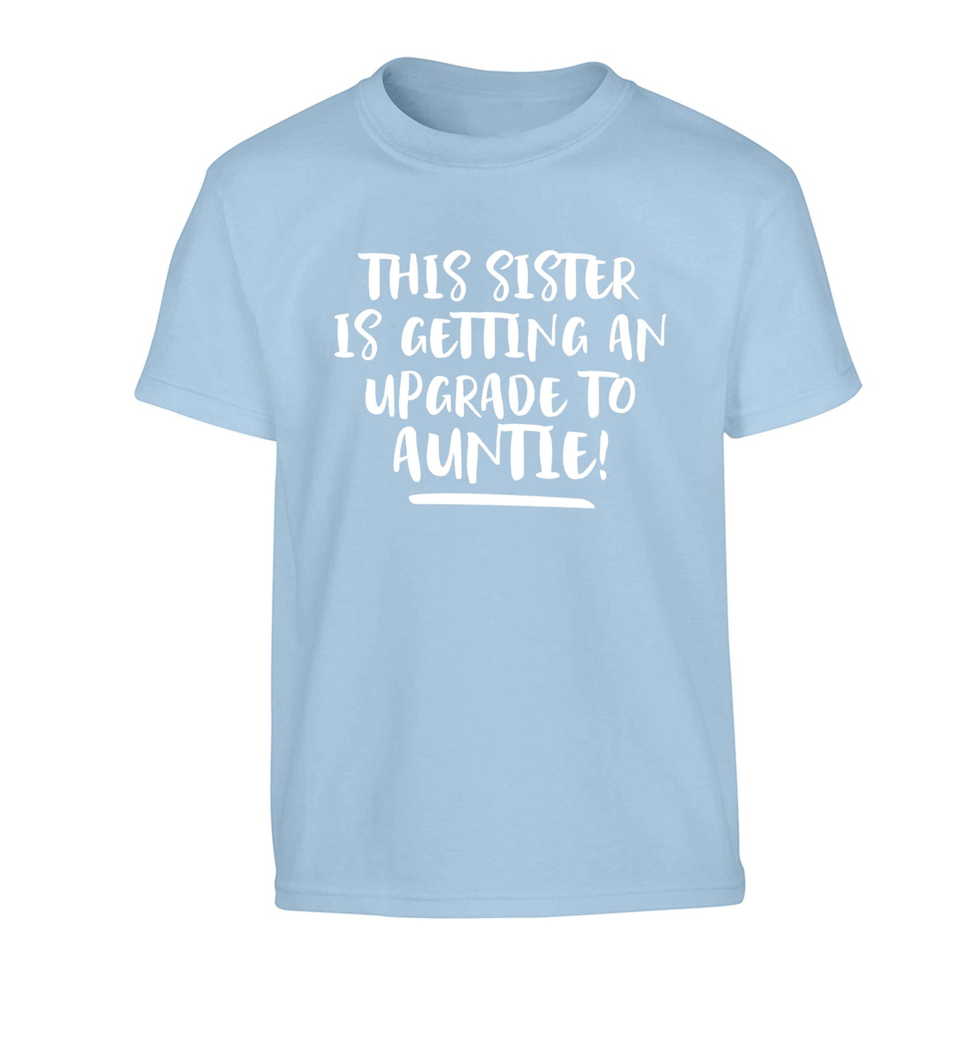 This sister is getting an upgrade to auntie! Children's light blue Tshirt 12-13 Years