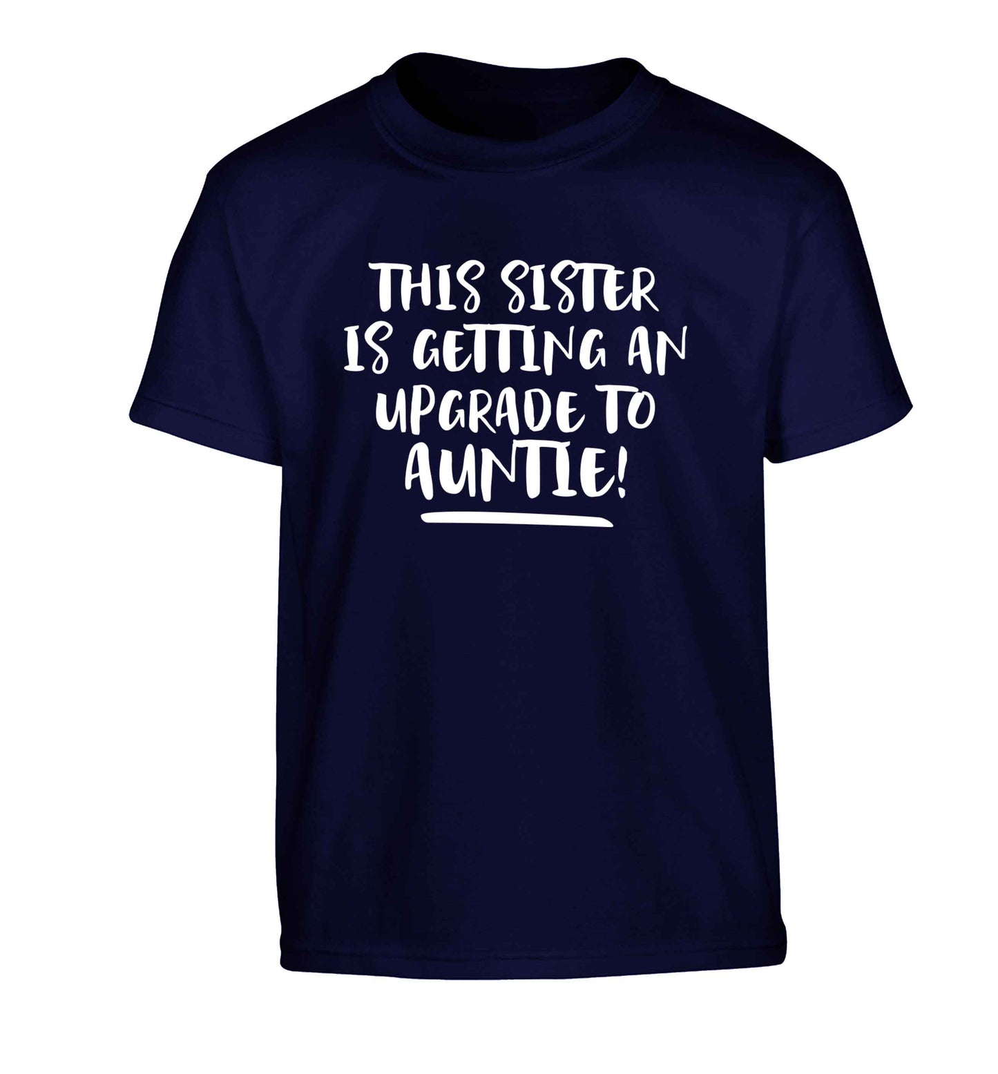 This sister is getting an upgrade to auntie! Children's navy Tshirt 12-13 Years
