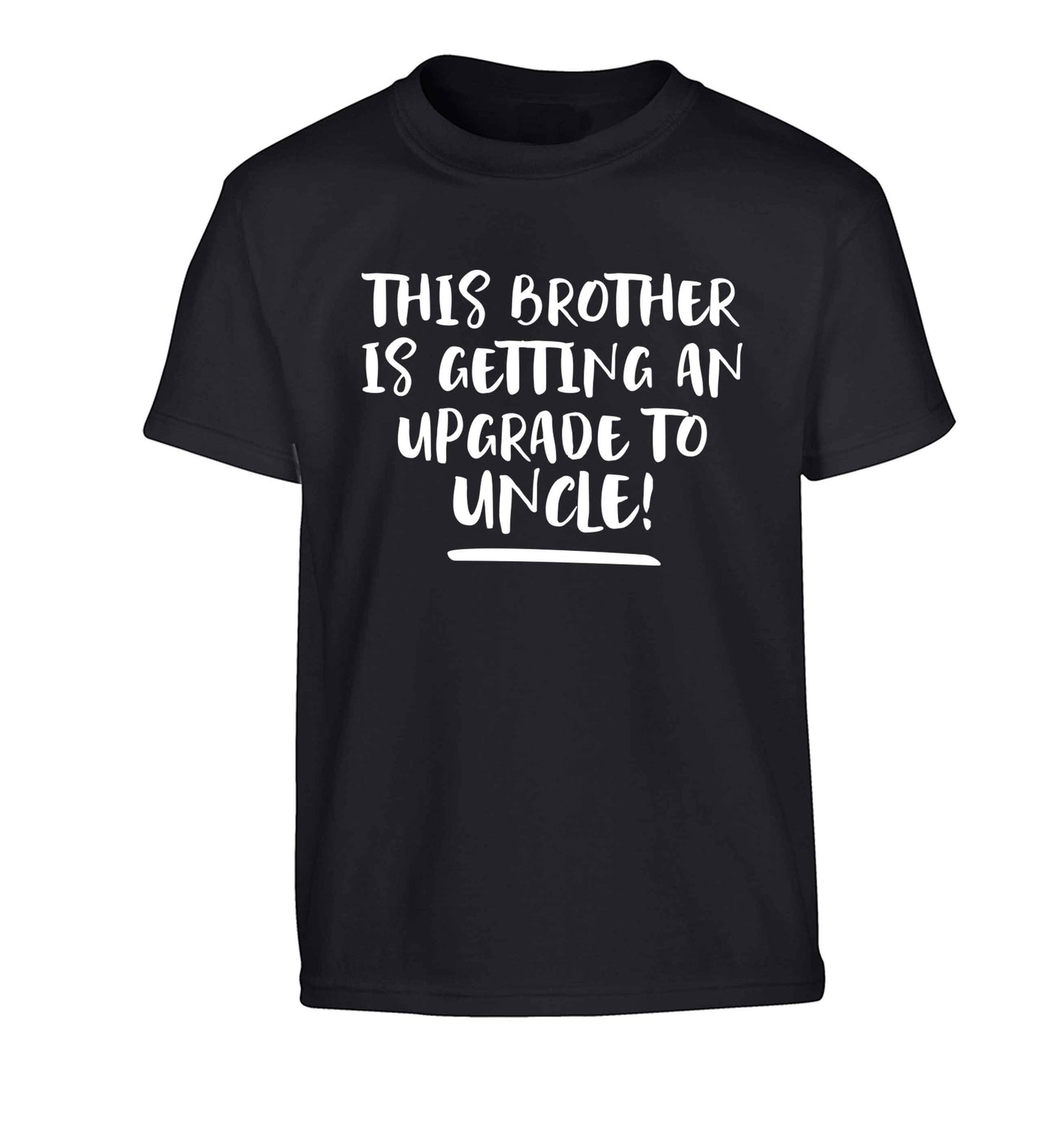 This brother is getting an upgrade to uncle! Children's black Tshirt 12-13 Years