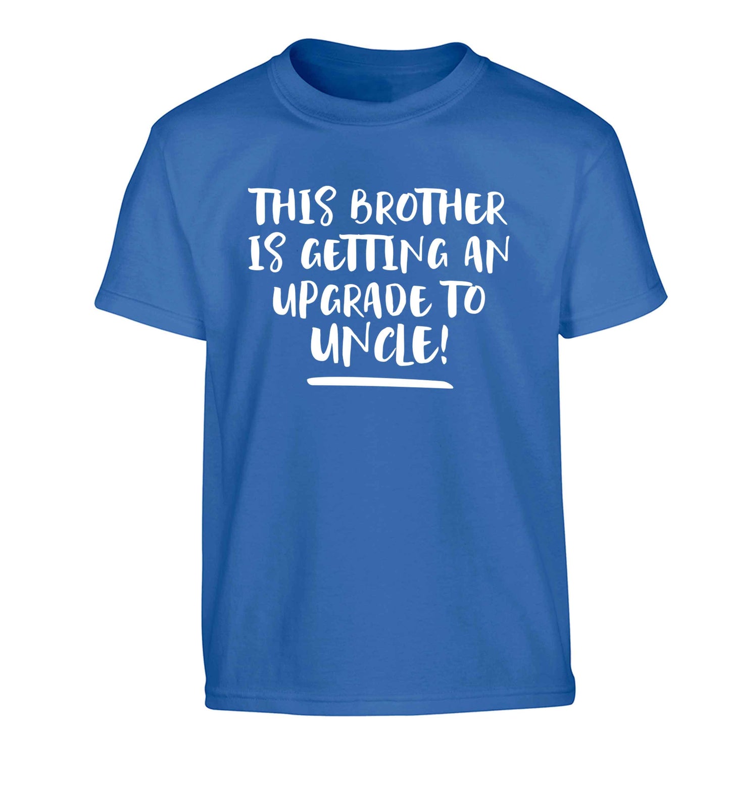 This brother is getting an upgrade to uncle! Children's blue Tshirt 12-13 Years