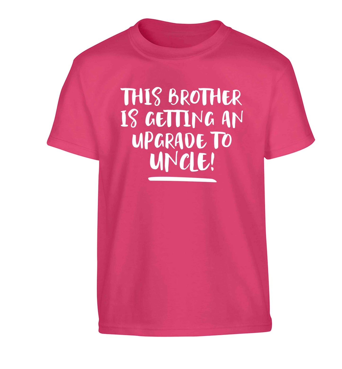 This brother is getting an upgrade to uncle! Children's pink Tshirt 12-13 Years