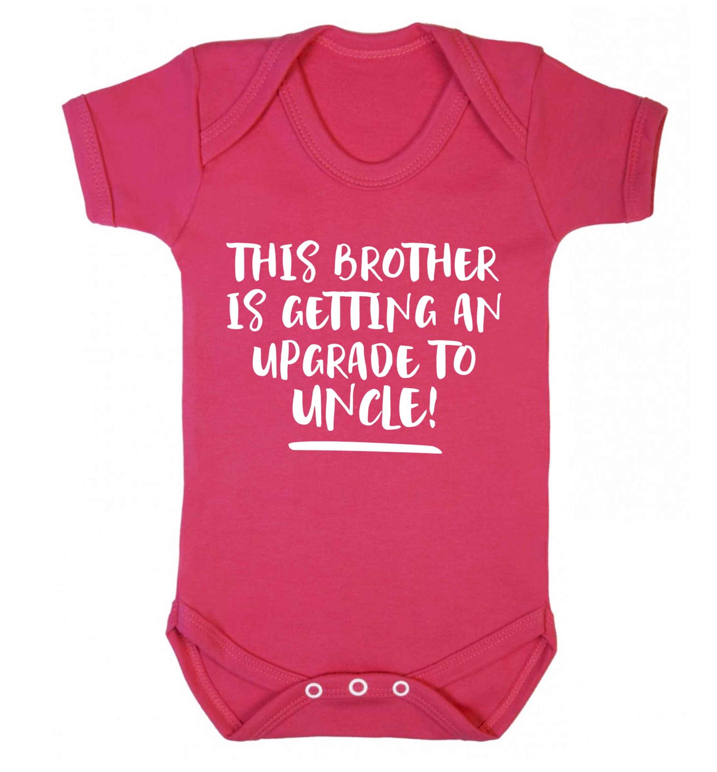 This brother is getting an upgrade to uncle! Baby Vest dark pink 18-24 months