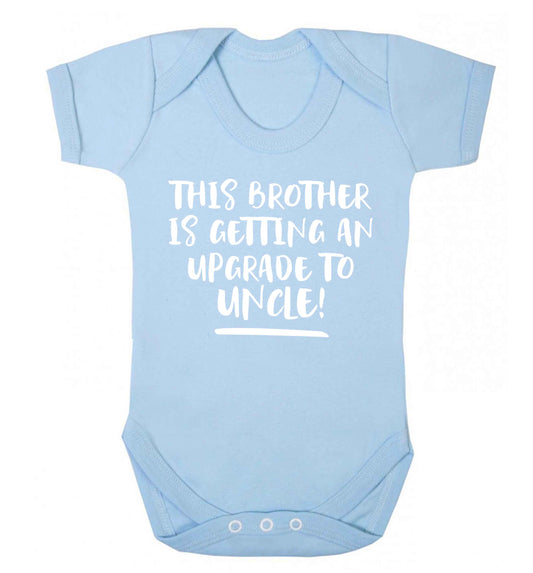 This brother is getting an upgrade to uncle! Baby Vest pale blue 18-24 months