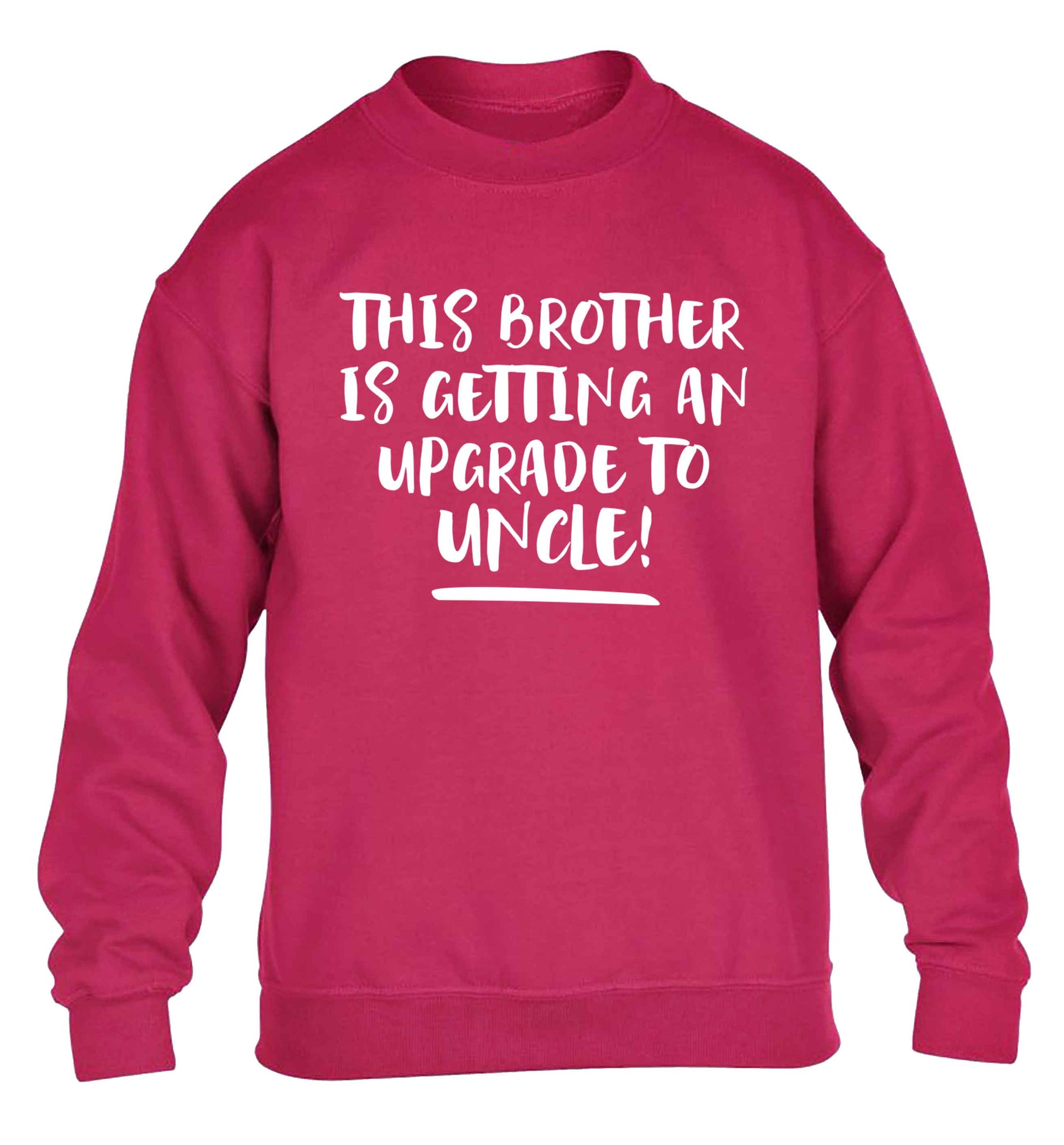 This brother is getting an upgrade to uncle! children's pink sweater 12-13 Years