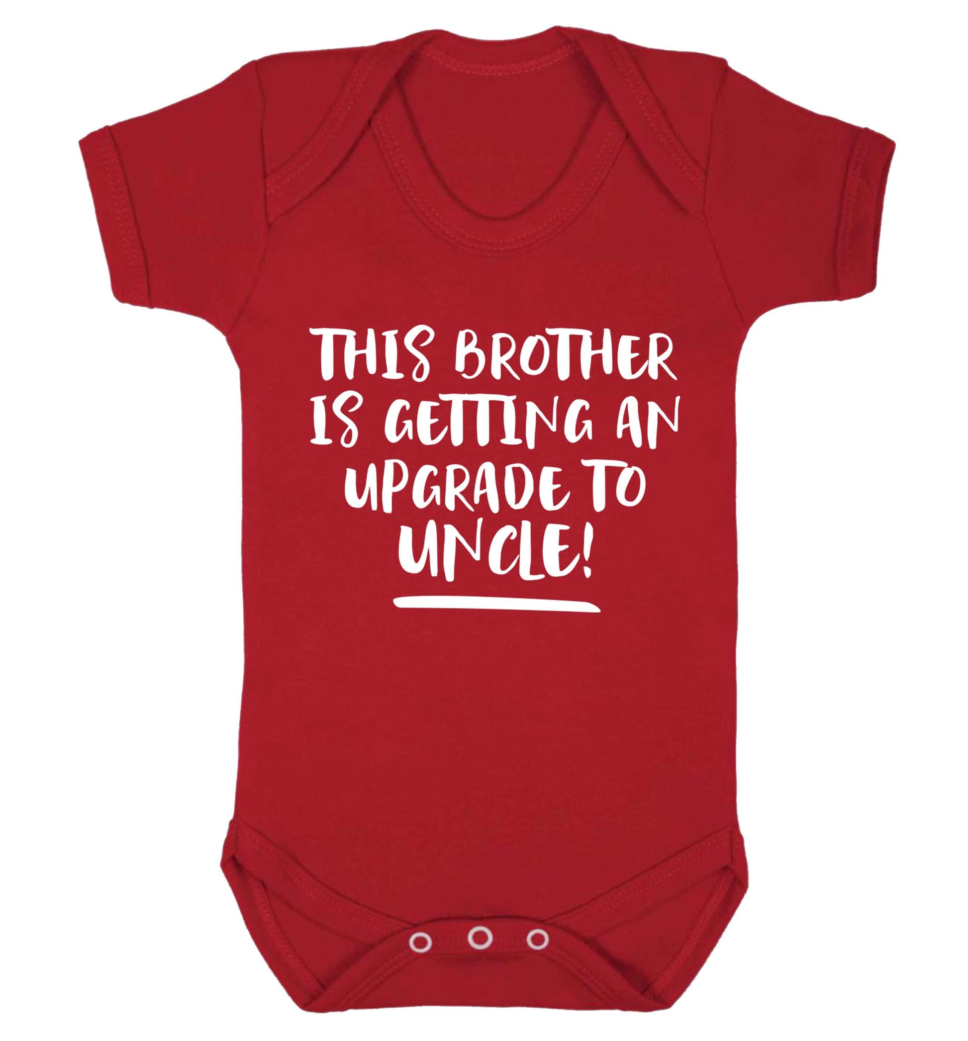This brother is getting an upgrade to uncle! Baby Vest red 18-24 months