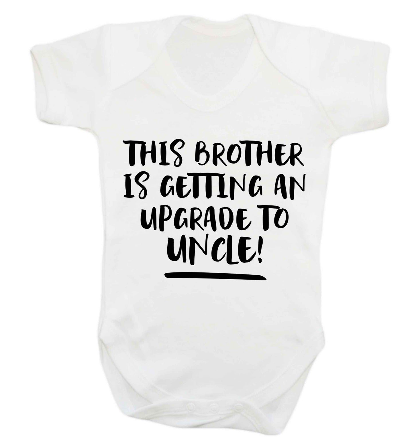 This brother is getting an upgrade to uncle! Baby Vest white 18-24 months