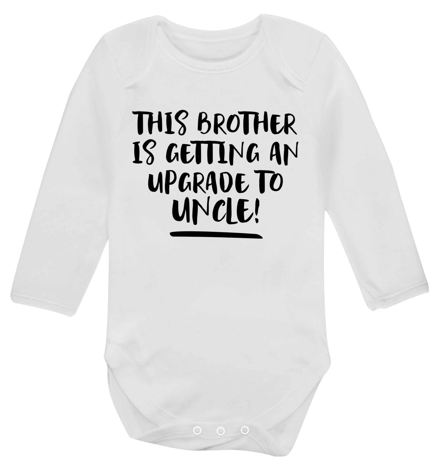 This brother is getting an upgrade to uncle! Baby Vest long sleeved white 6-12 months