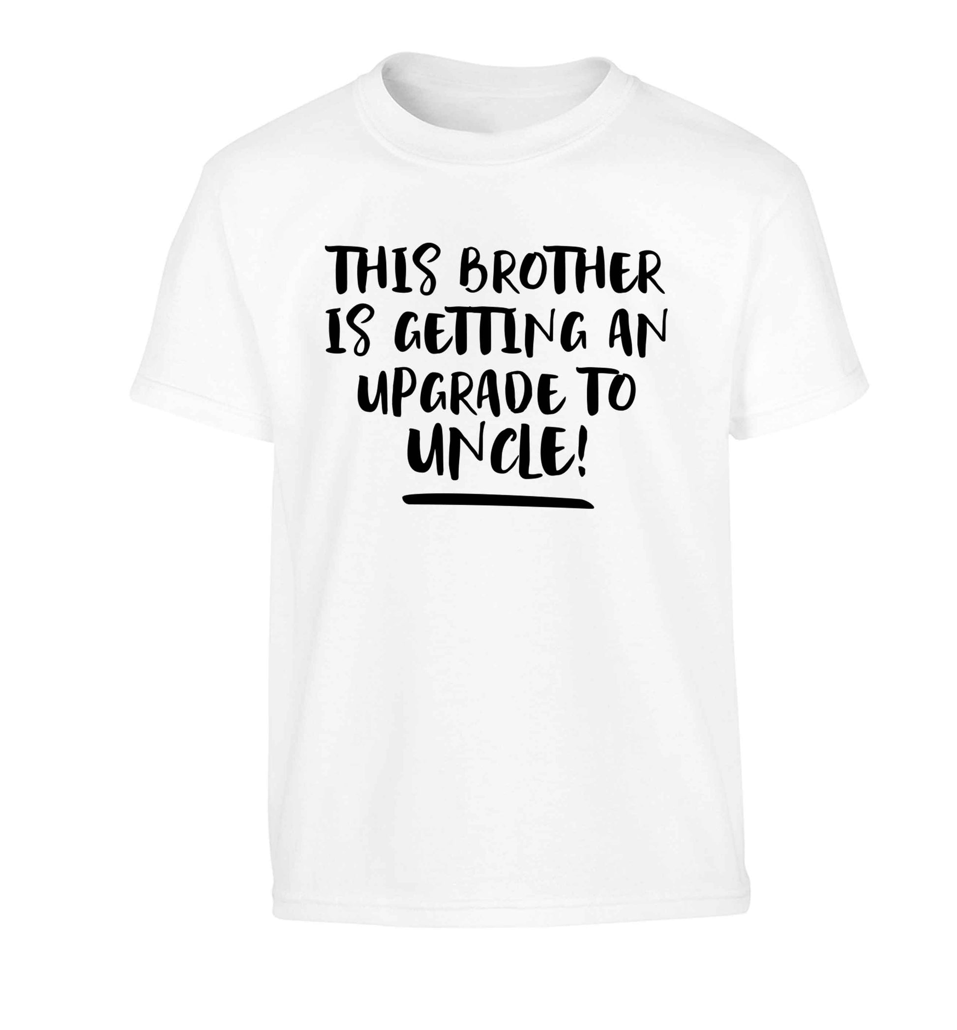 This brother is getting an upgrade to uncle! Children's white Tshirt 12-13 Years