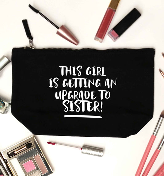 This girl is getting an upgrade to sister! black makeup bag