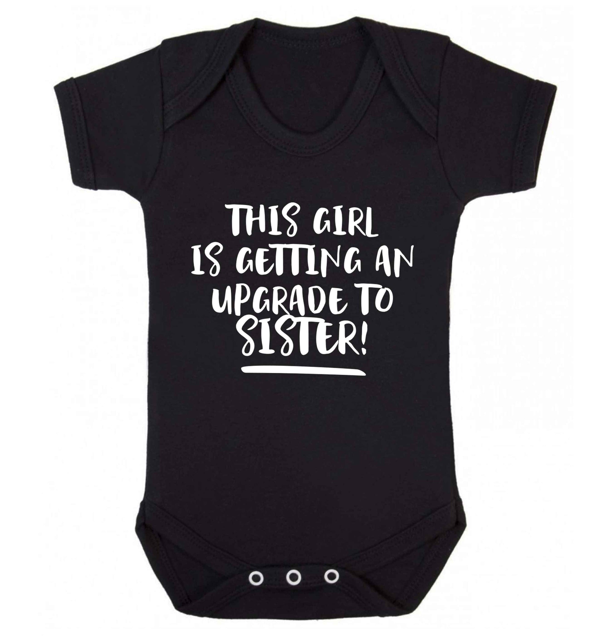 This girl is getting an upgrade to sister! Baby Vest black 18-24 months