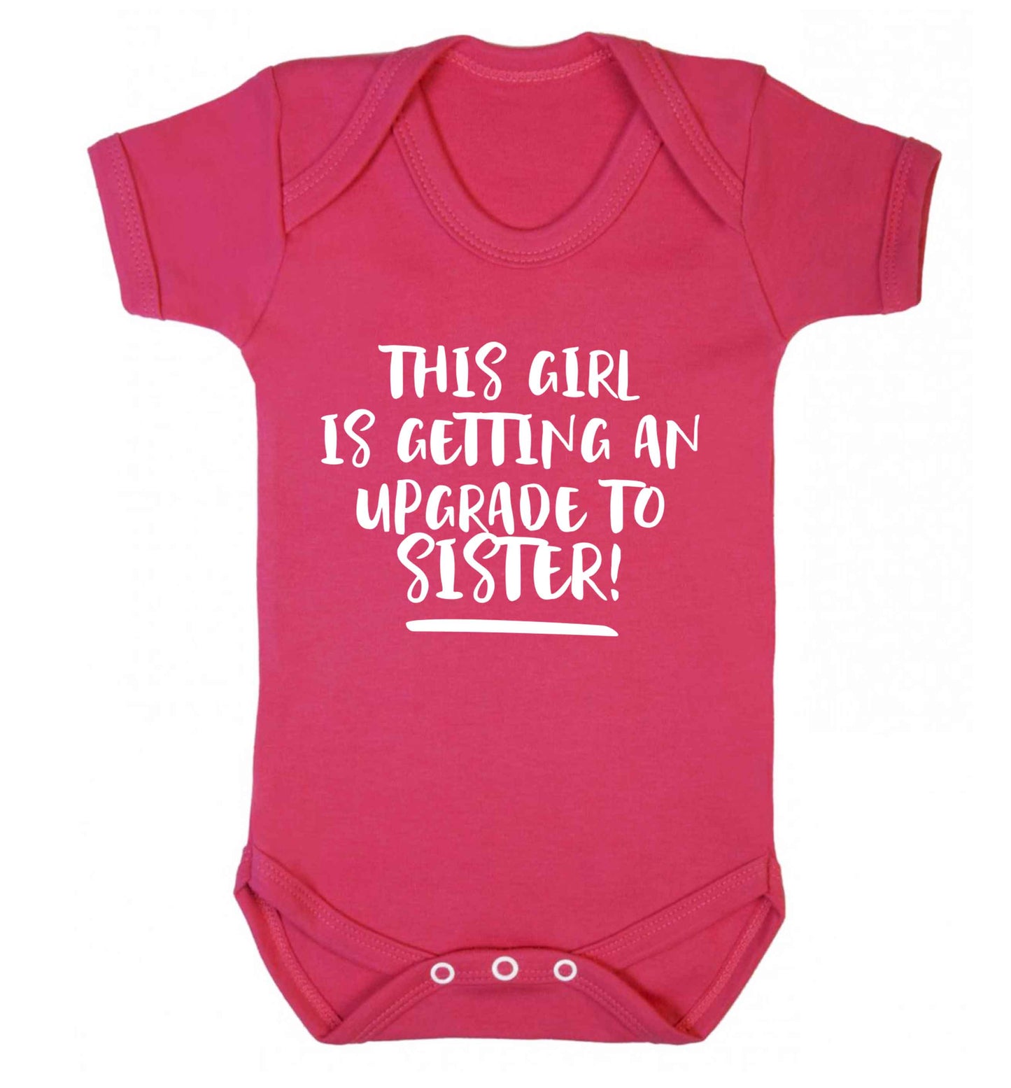 This girl is getting an upgrade to sister! Baby Vest dark pink 18-24 months