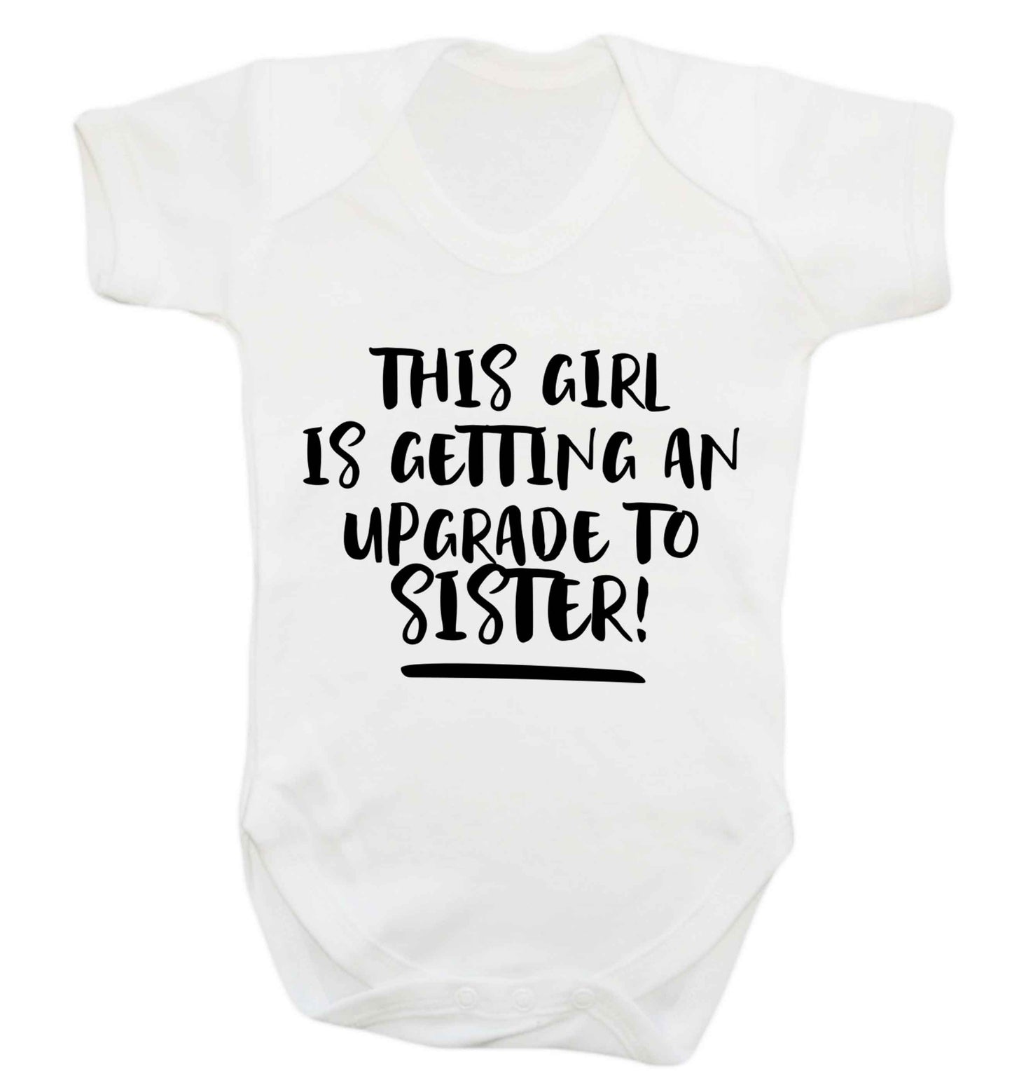 This girl is getting an upgrade to sister! Baby Vest white 18-24 months