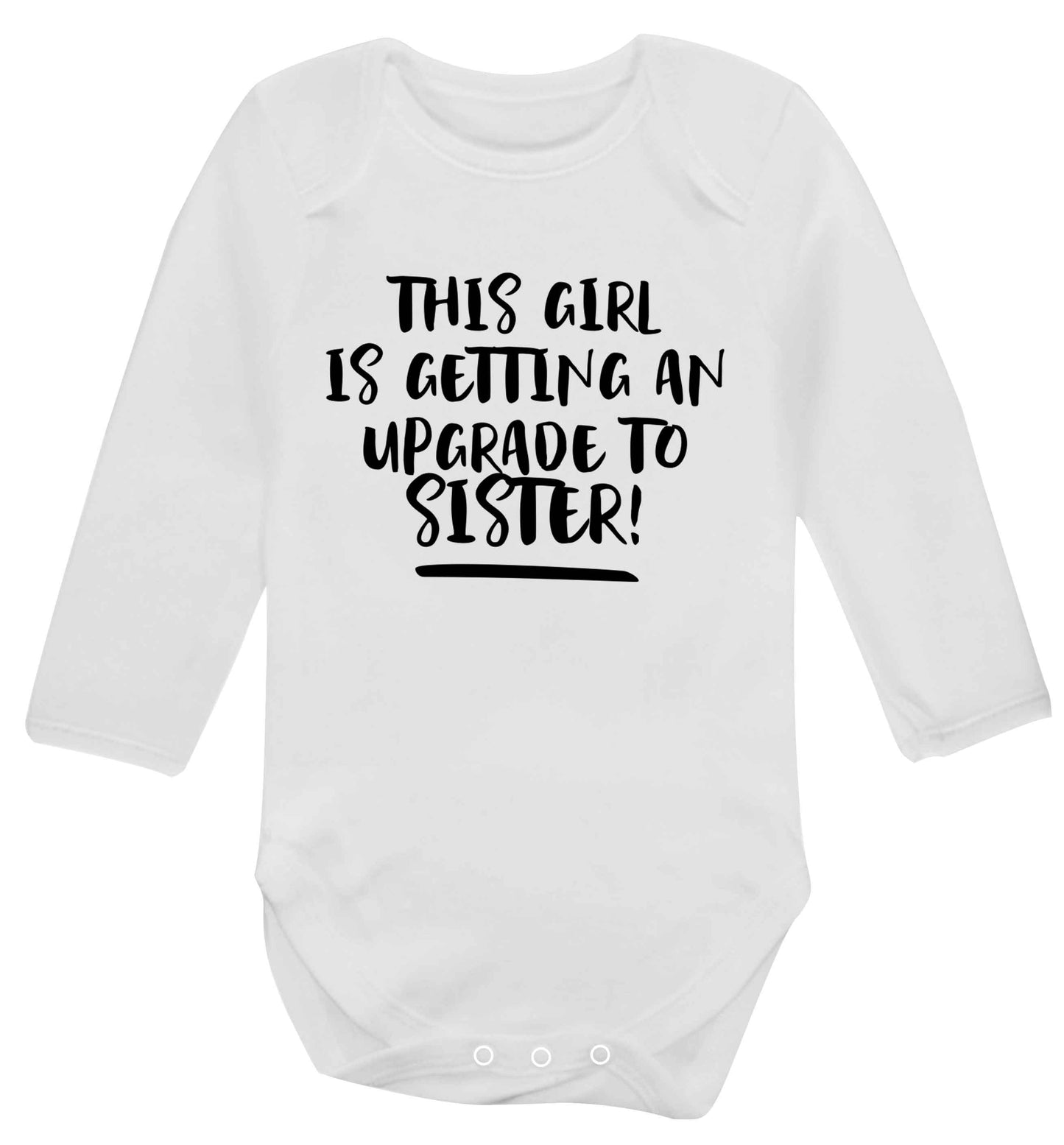 This girl is getting an upgrade to sister! Baby Vest long sleeved white 6-12 months
