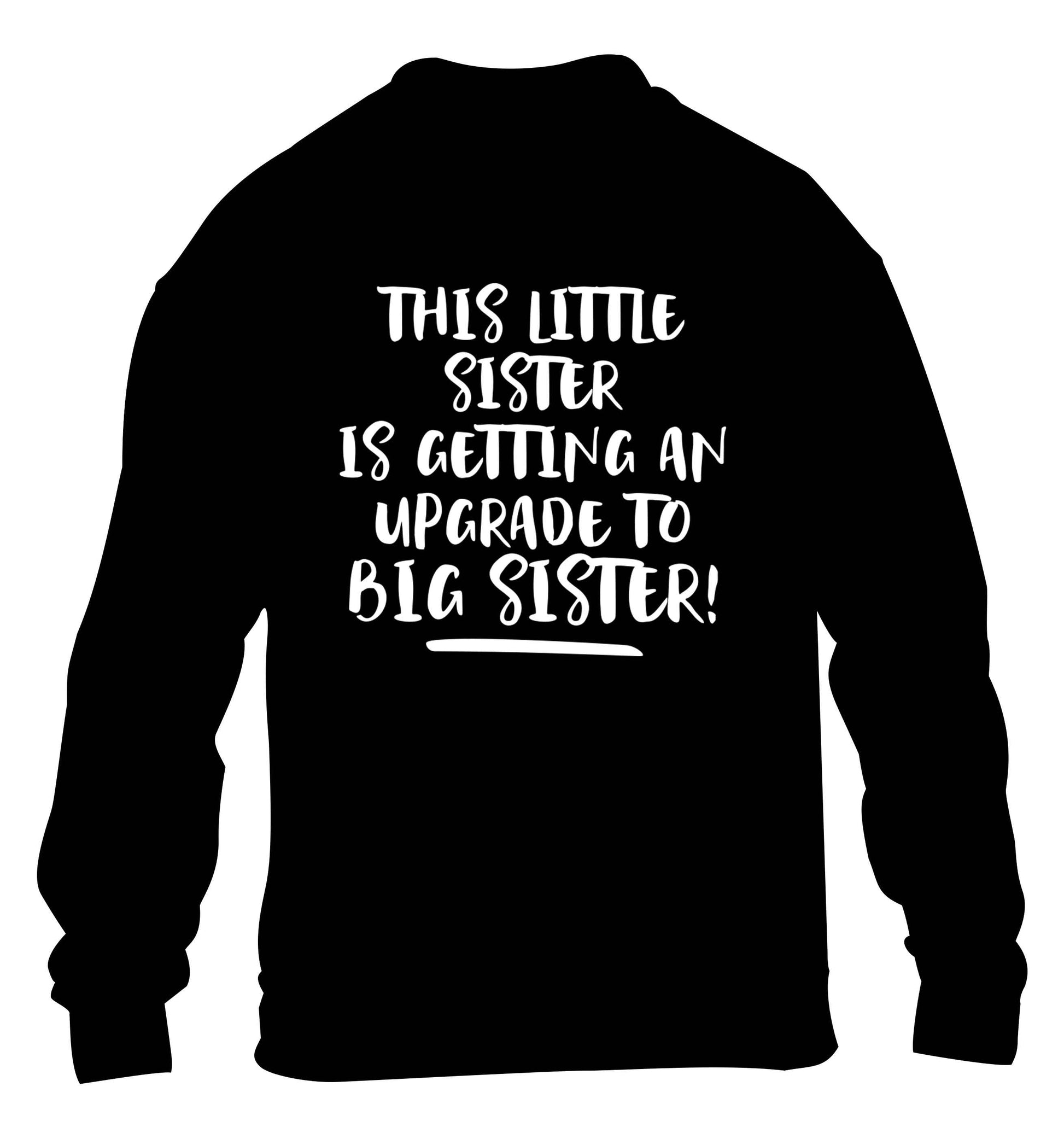 This little sister is getting an upgrade to big sister! children's black sweater 12-13 Years