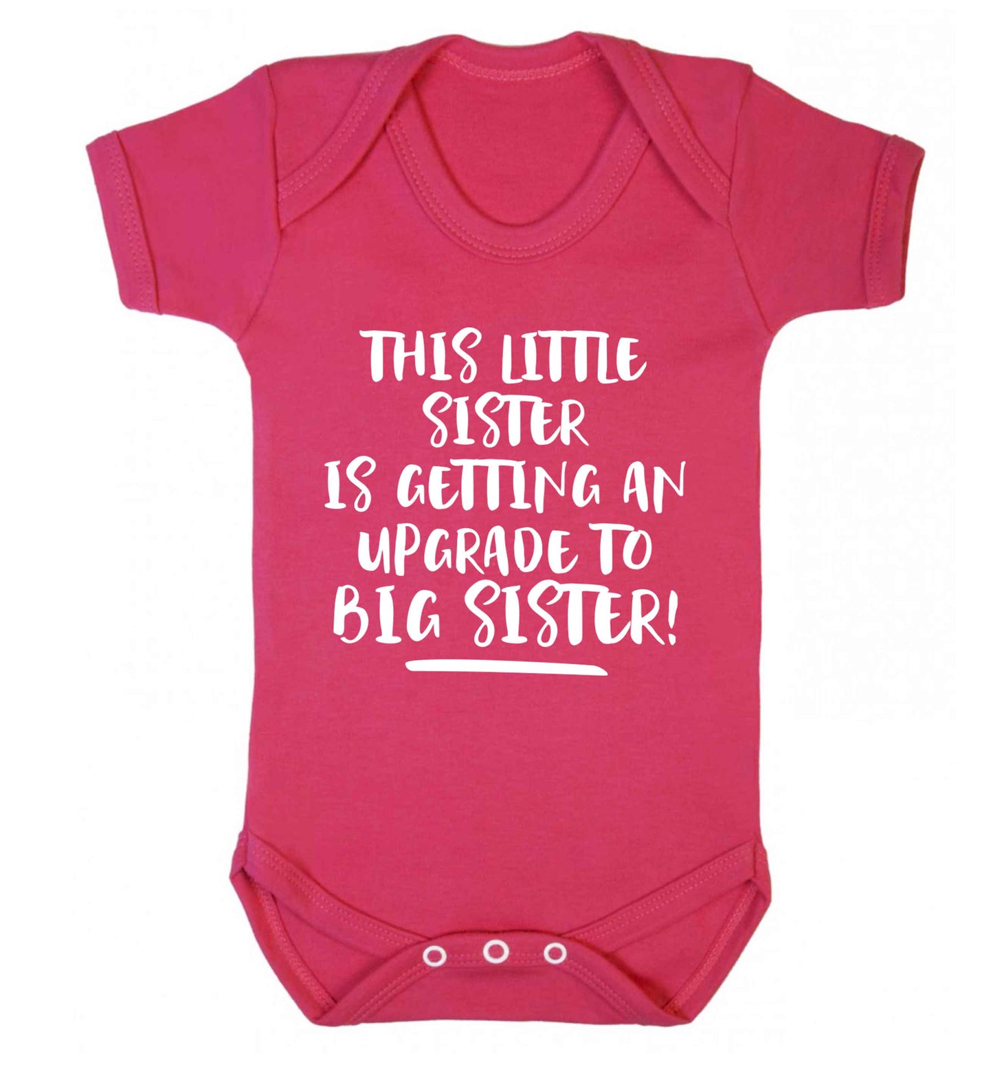 This little sister is getting an upgrade to big sister! Baby Vest dark pink 18-24 months
