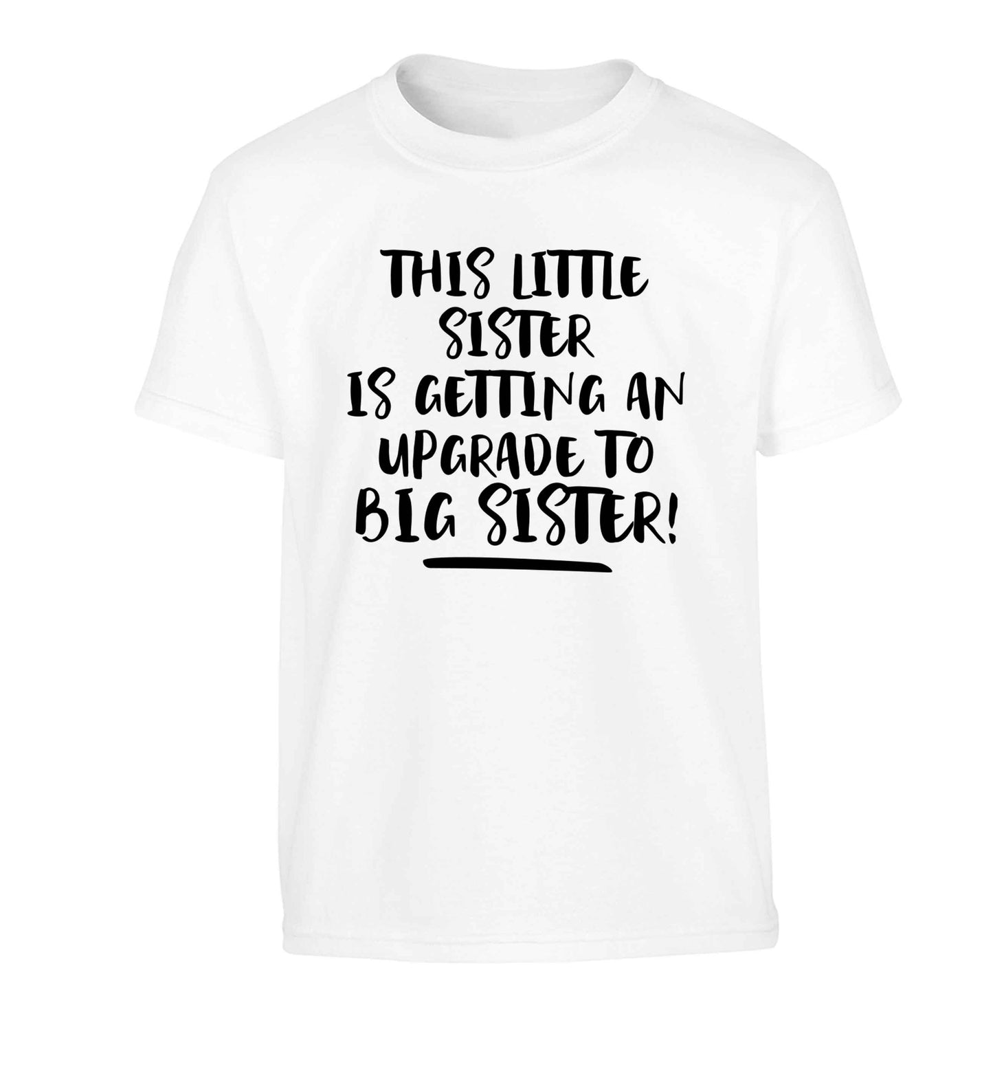 This little sister is getting an upgrade to big sister! Children's white Tshirt 12-13 Years