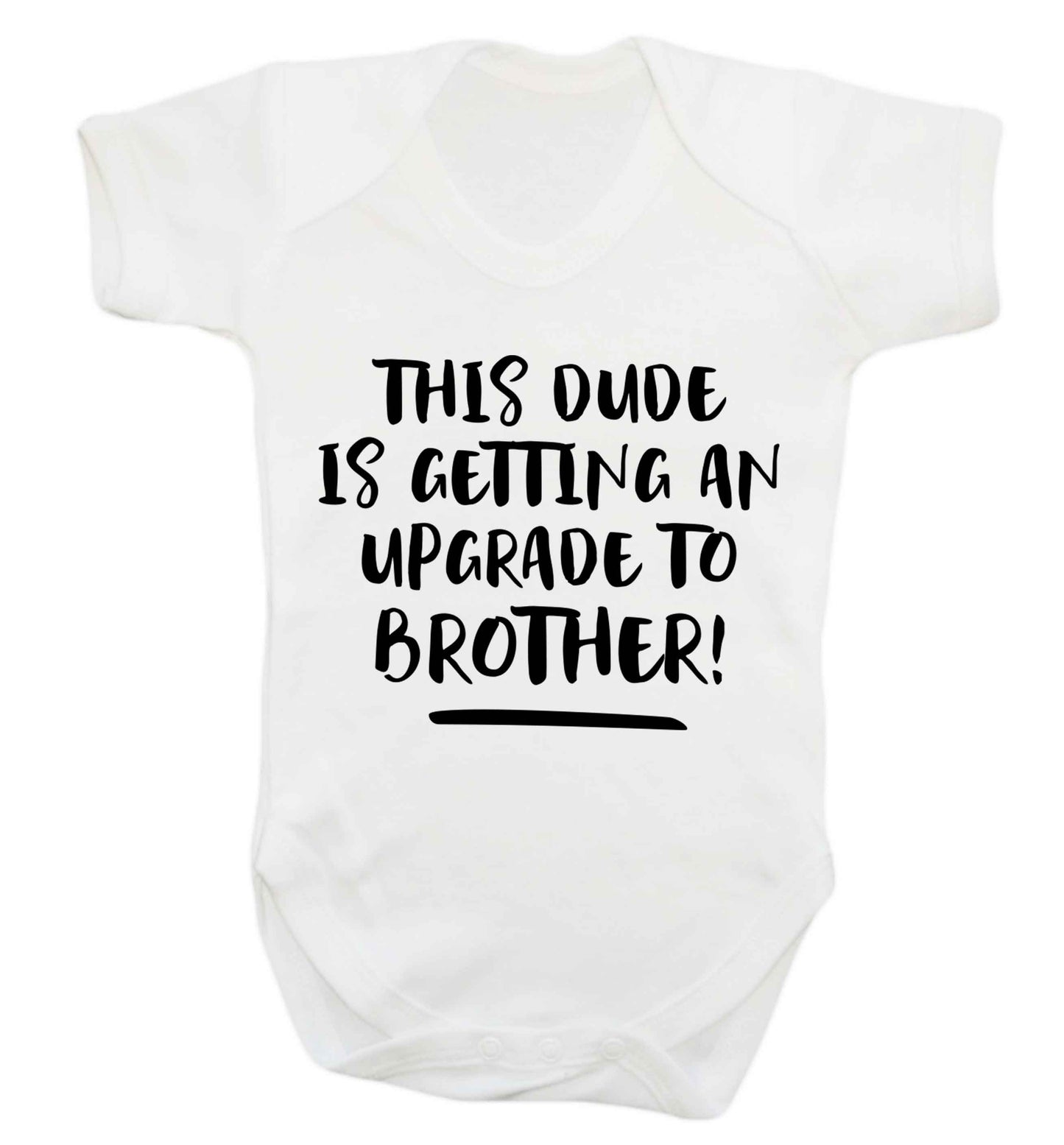 This dude is getting an upgrade to brother! Baby Vest white 18-24 months