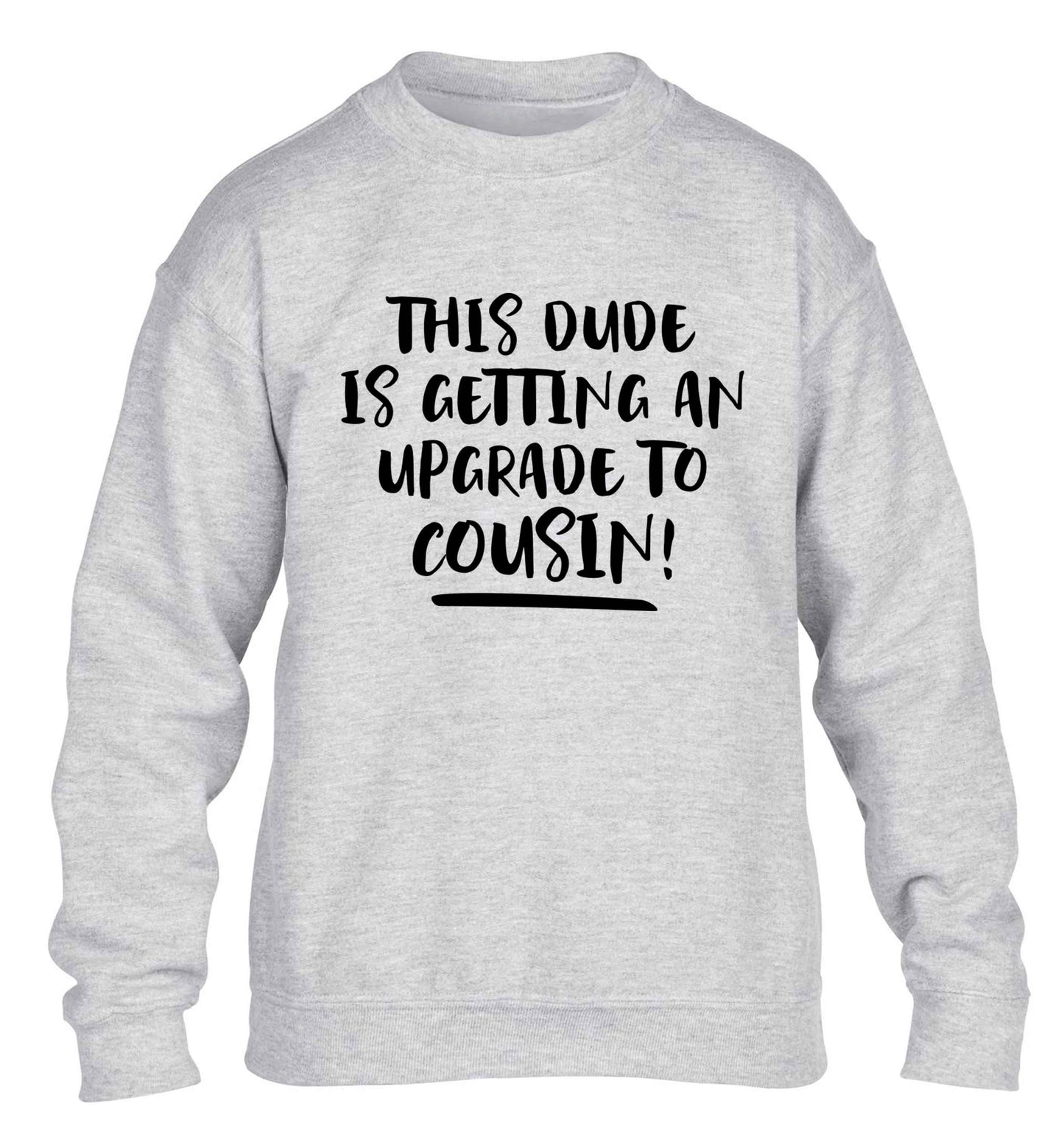 This dude is getting an upgrade to cousin! children's grey sweater 12-13 Years