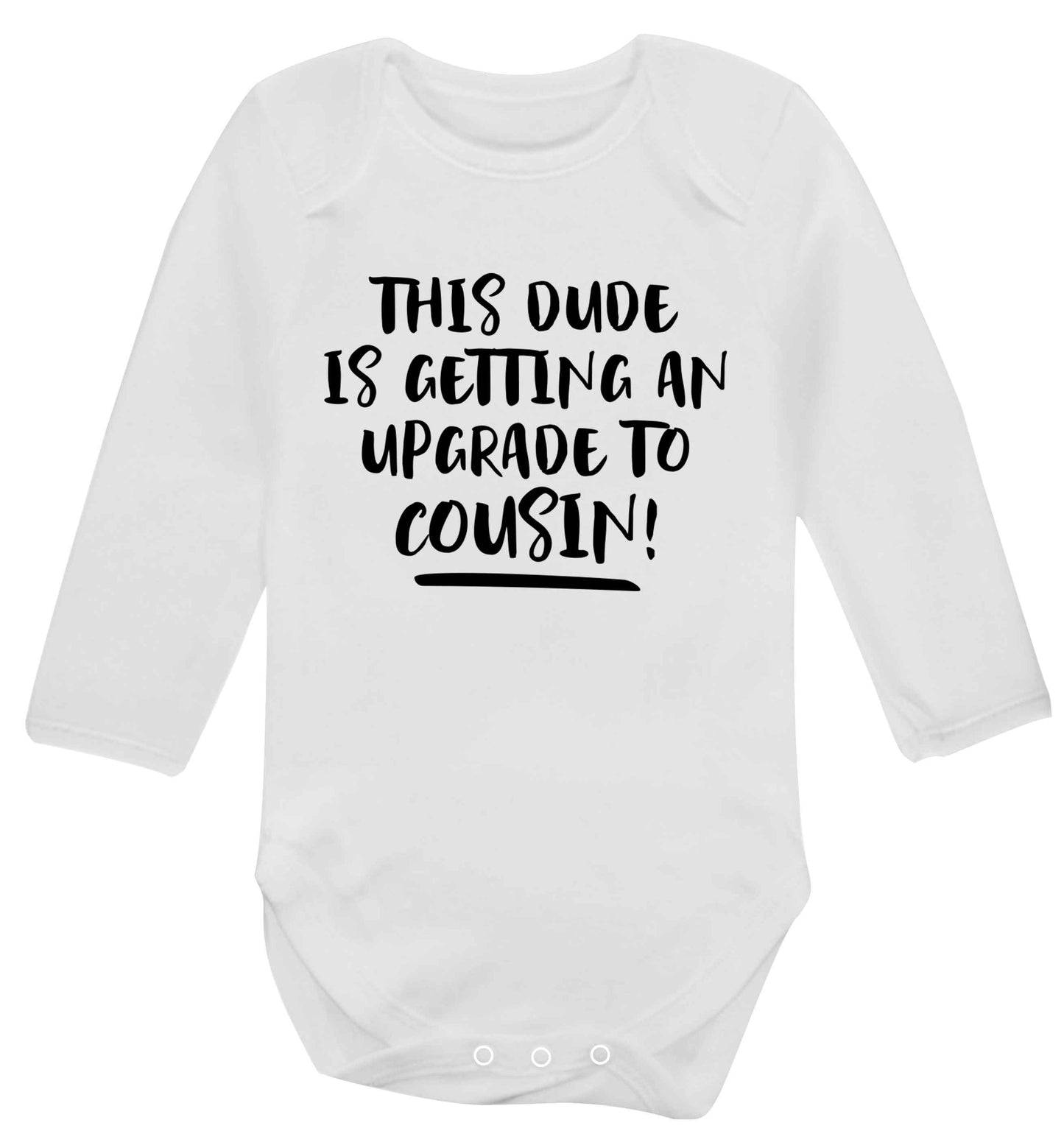 This dude is getting an upgrade to cousin! Baby Vest long sleeved white 6-12 months