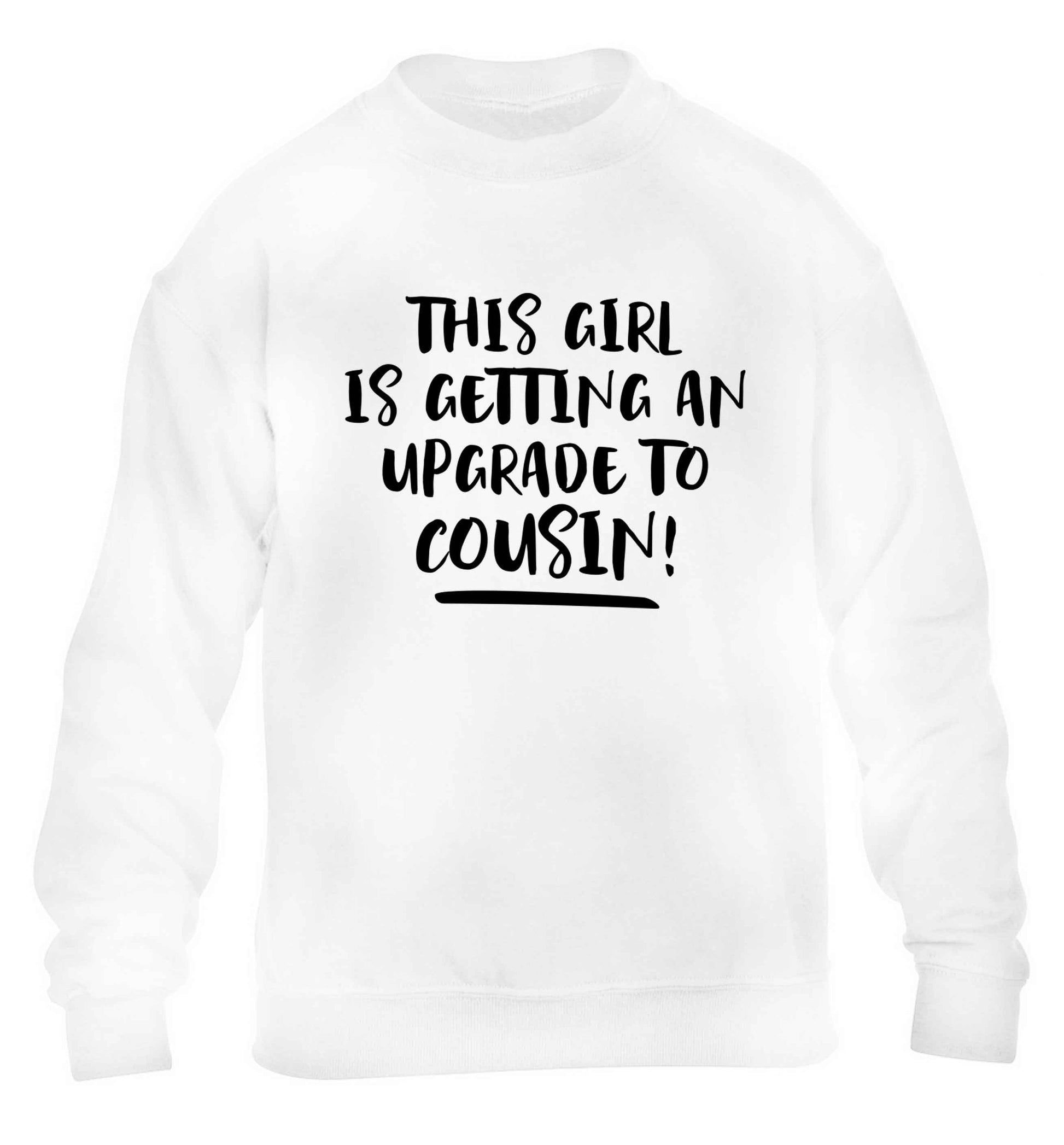 This girl is getting an upgrade to cousin! children's white sweater 12-13 Years