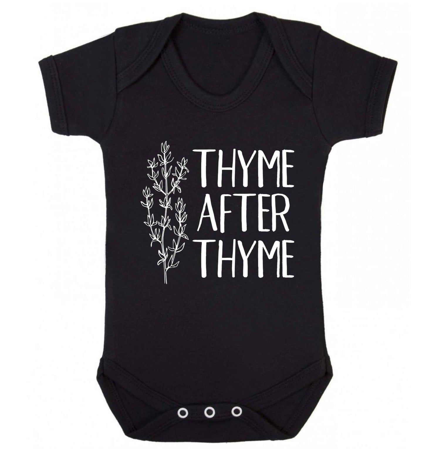 Thyme after thyme Baby Vest black 18-24 months