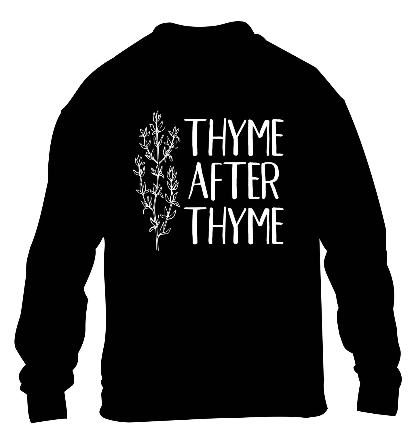 Thyme after thyme children's black sweater 12-13 Years