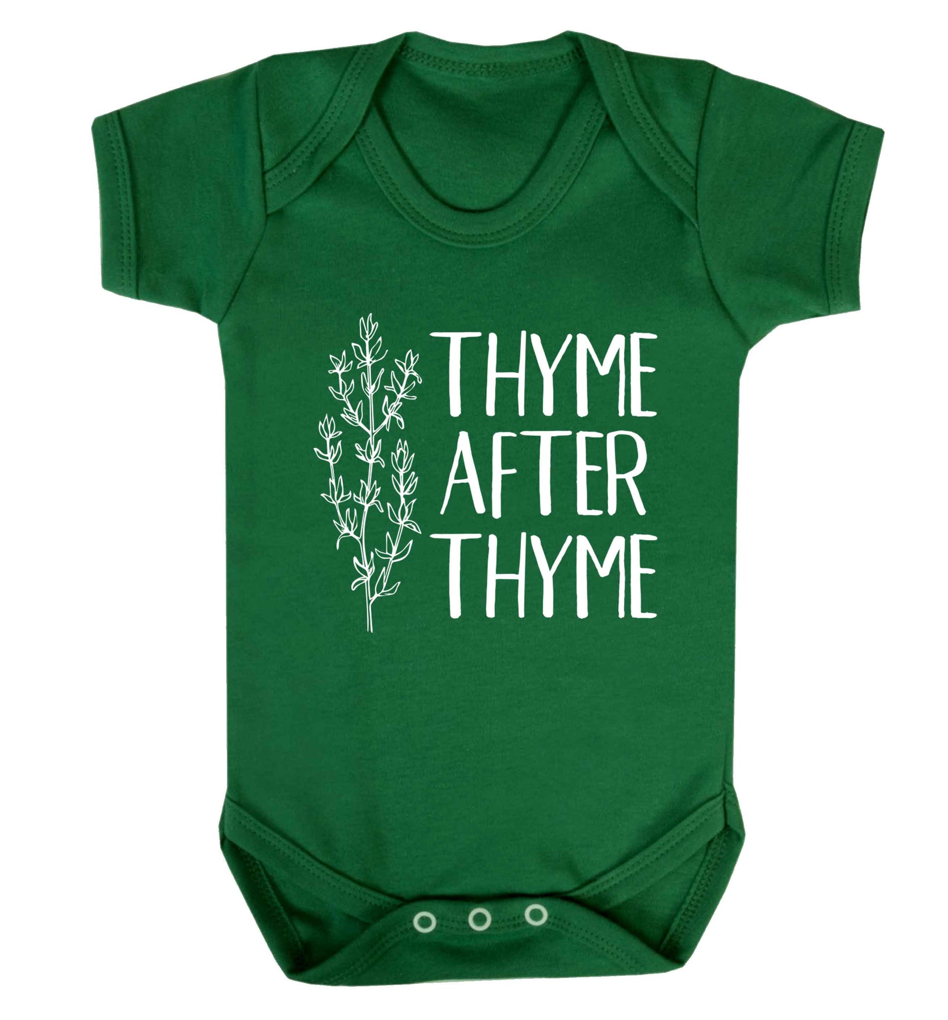 Thyme after thyme Baby Vest green 18-24 months