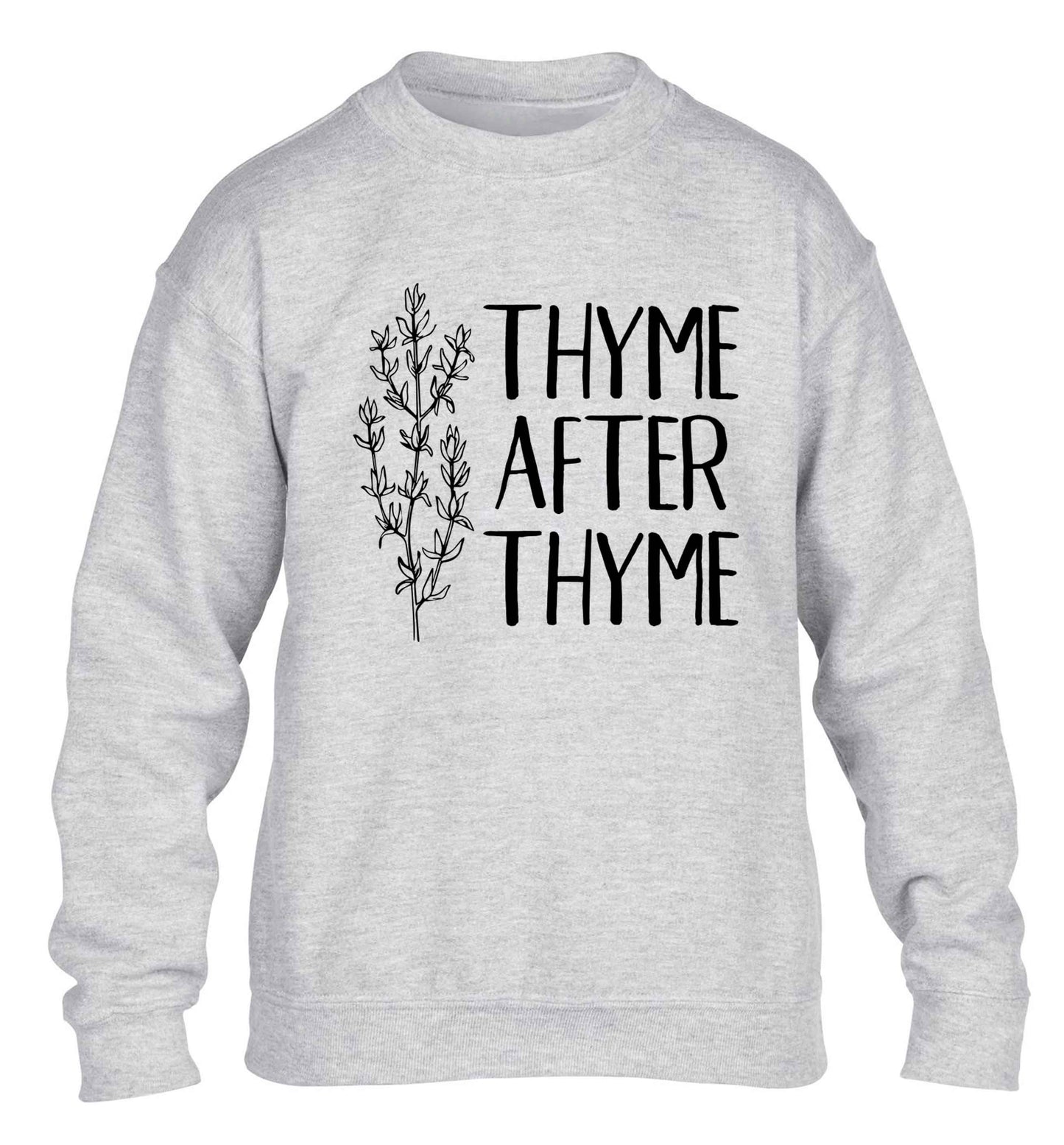 Thyme after thyme children's grey sweater 12-13 Years